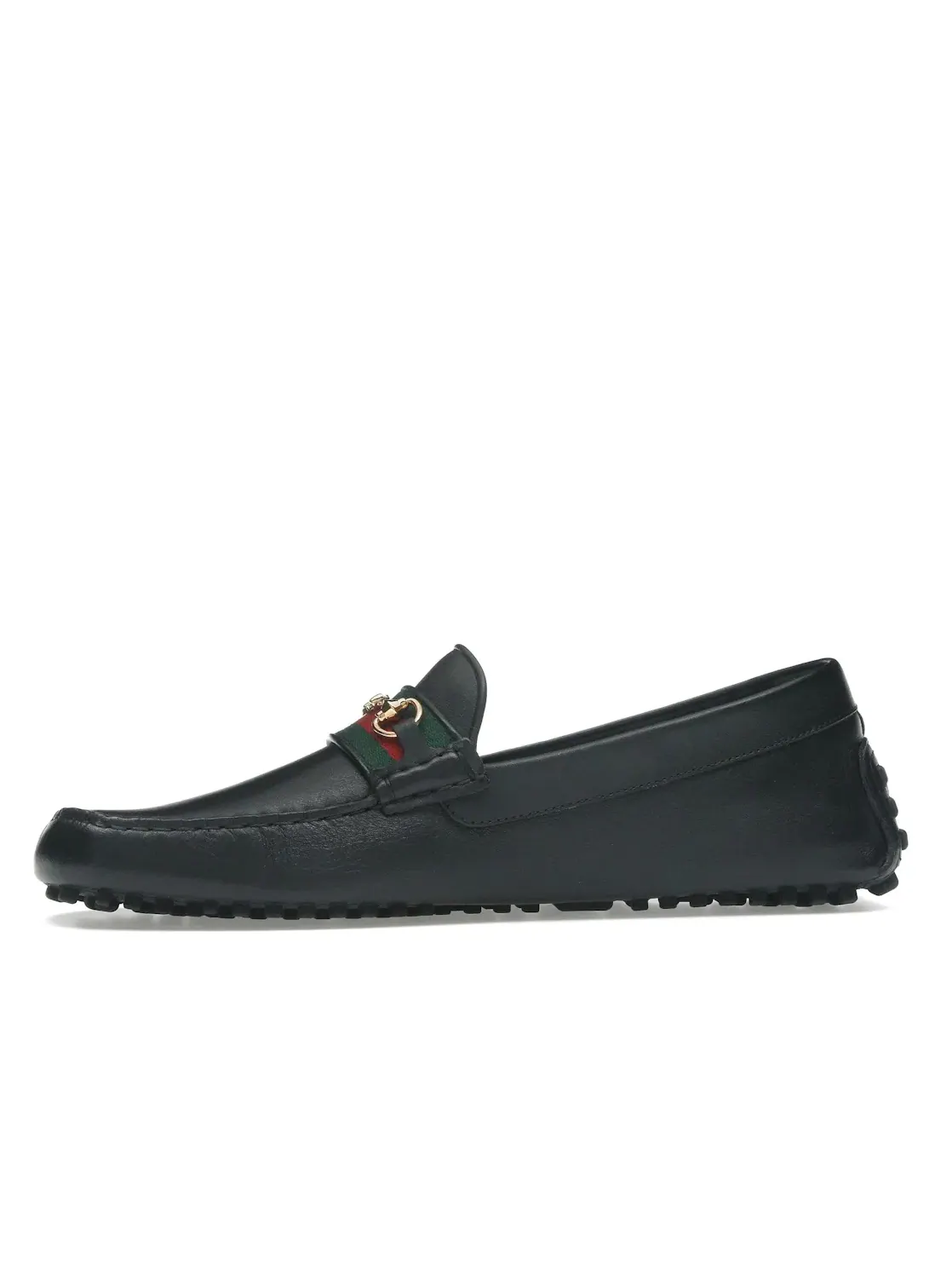 Лоферы мужские Gucci Ayrton с веб-отделкой и лошадиной пряжкой — изображение 3 из 4, черный