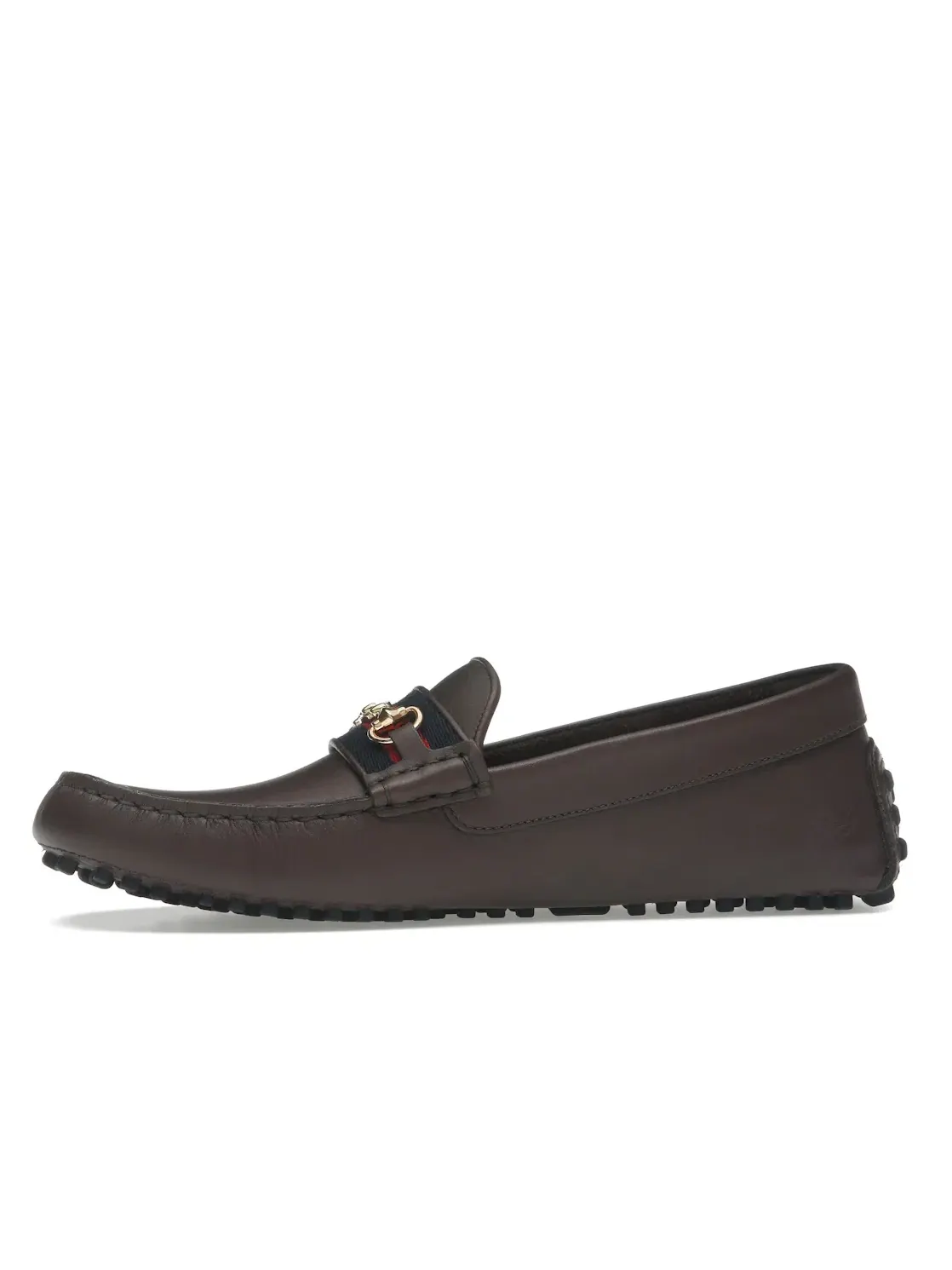 Лоферы мужские Gucci Ayrton с веб-отделкой и пряжкой Horsebit — изображение 3 из 4, коричневый