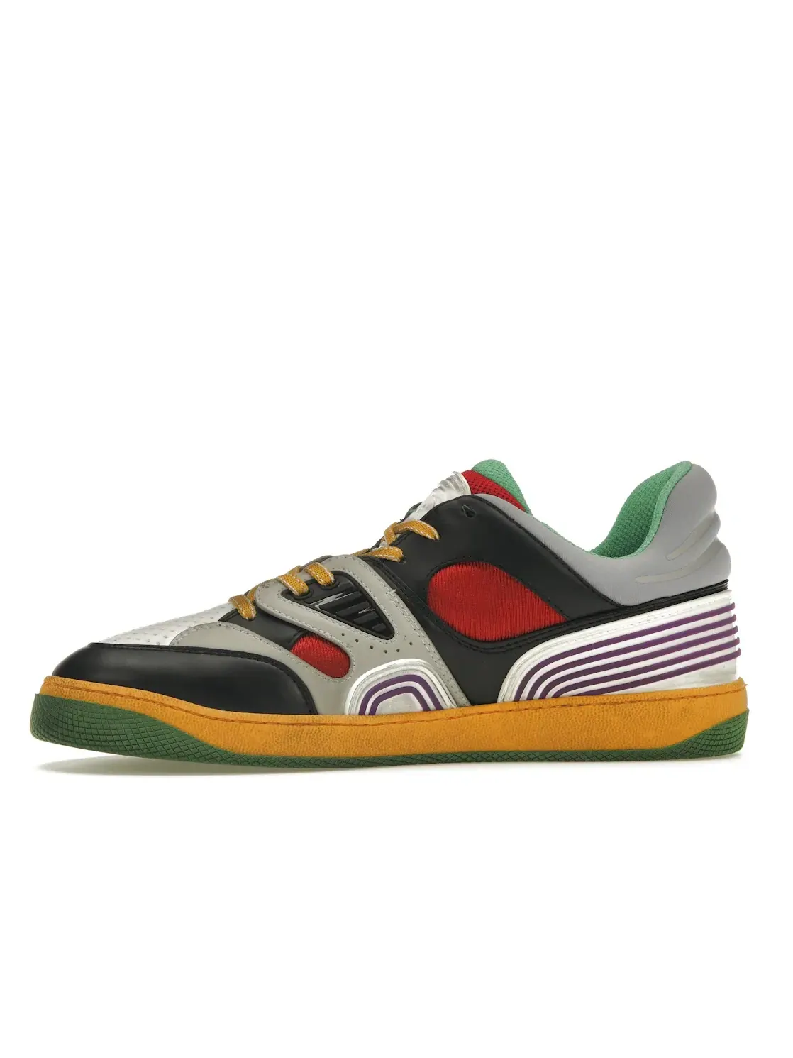 Кроссовки мужские Gucci Basket Low с принтом — изображение 3 из 4, черный