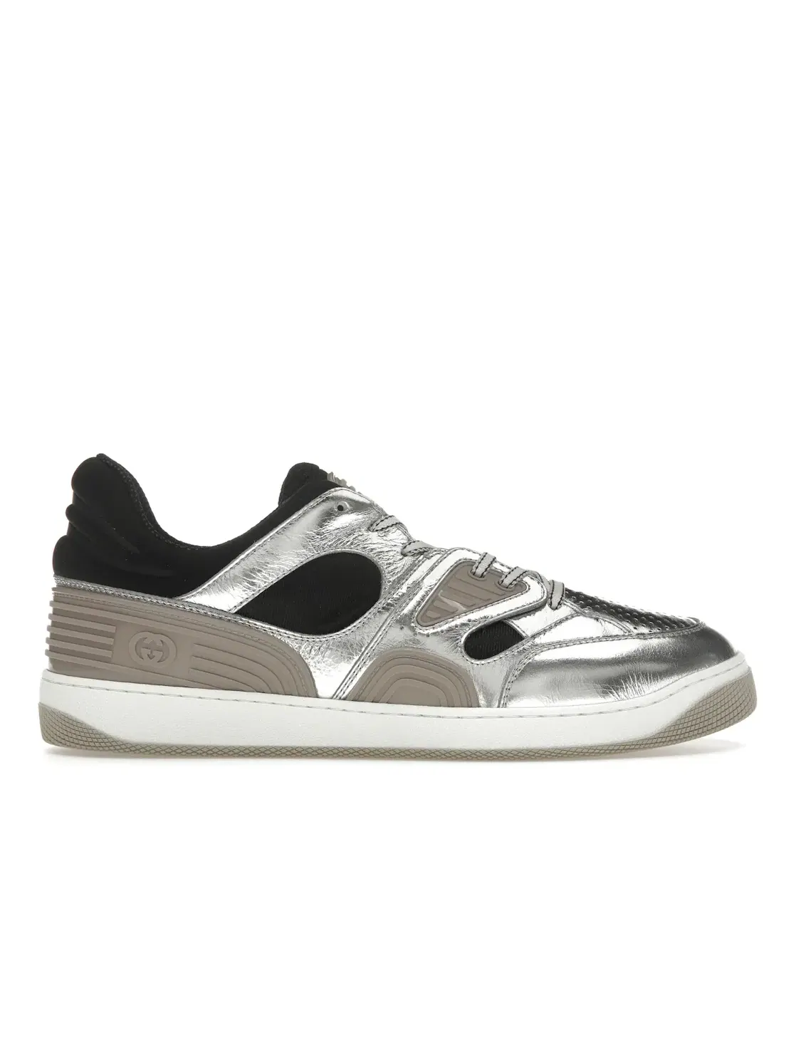 Кроссовки мужские Gucci Basket Low, низкий верх — изображение 1 из 4, серебристый/черный