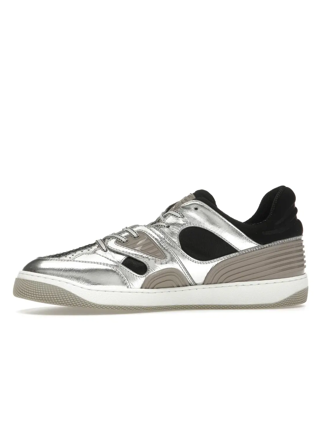 Кроссовки мужские Gucci Basket Low, низкий верх — изображение 3 из 4, серебристый/черный