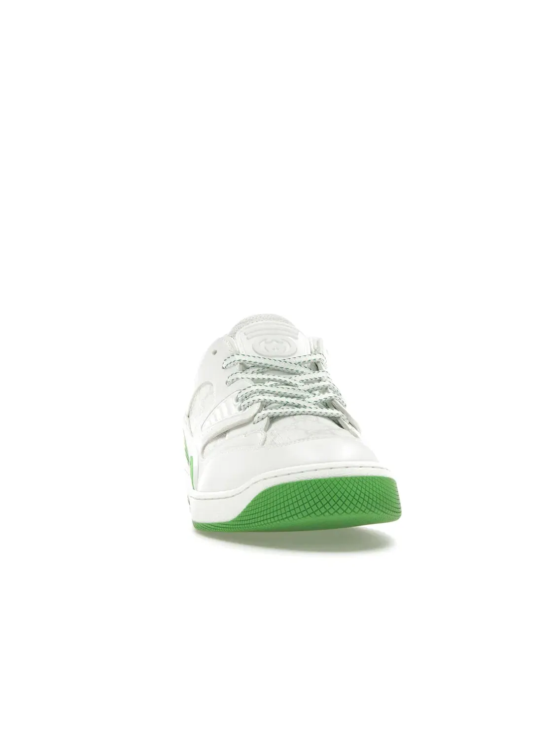 Кеды мужские Gucci Basket Low, кожаные — изображение 2 из 4, белый/зеленый