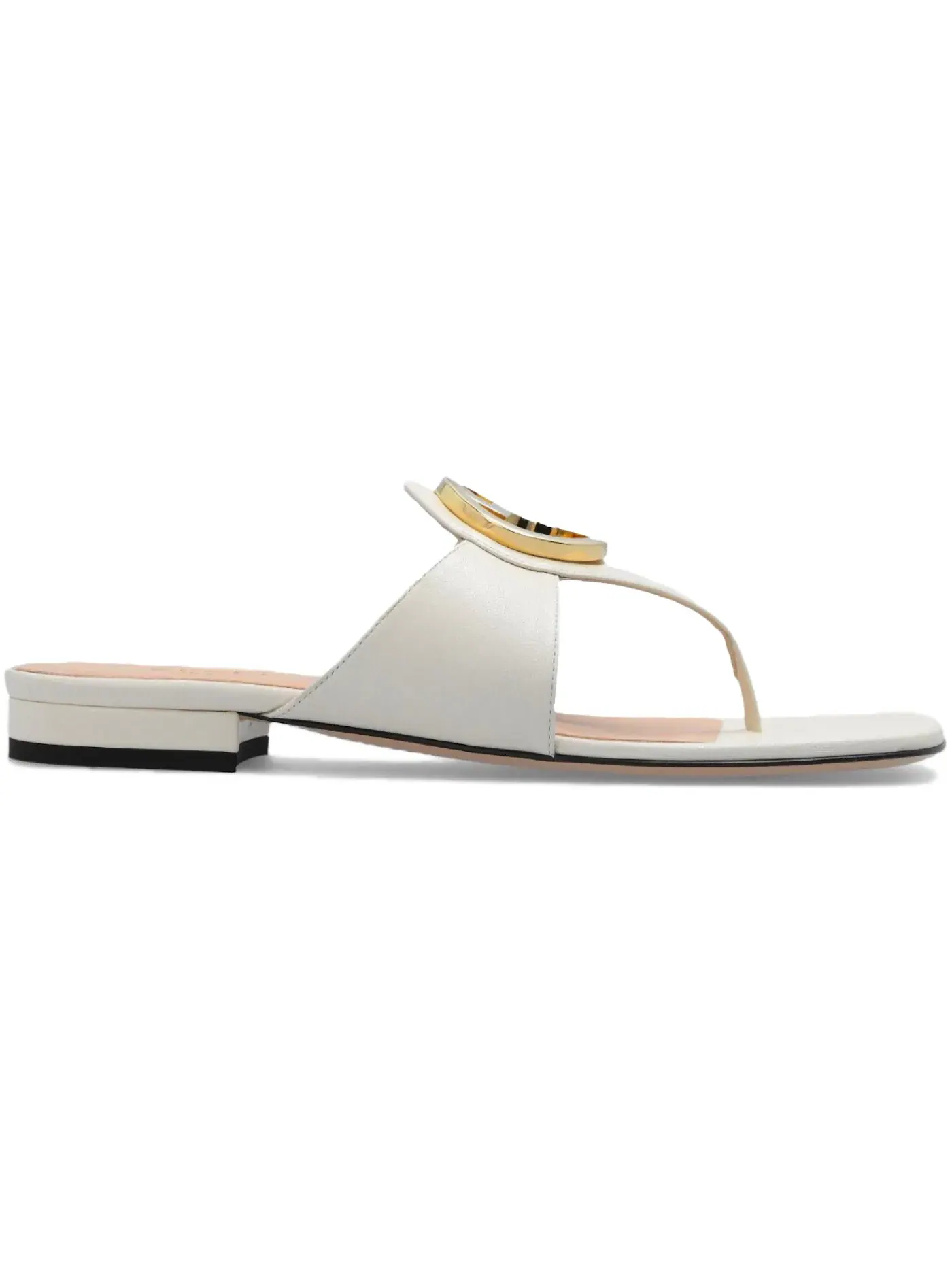Сандалии женские Gucci Blondie Thong Leather Sandals, с принтом