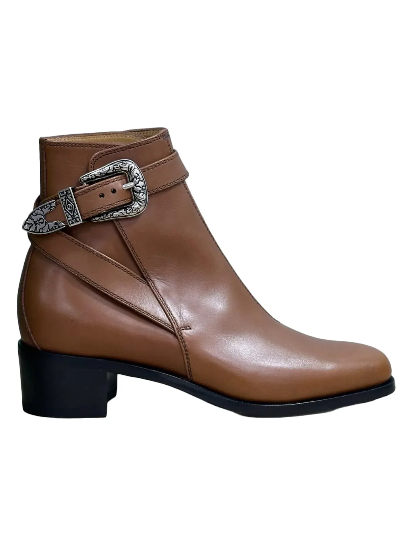 Ботинки мужские Gucci Buckled Ankle Leather Boot, кожаные, с пряжкой
