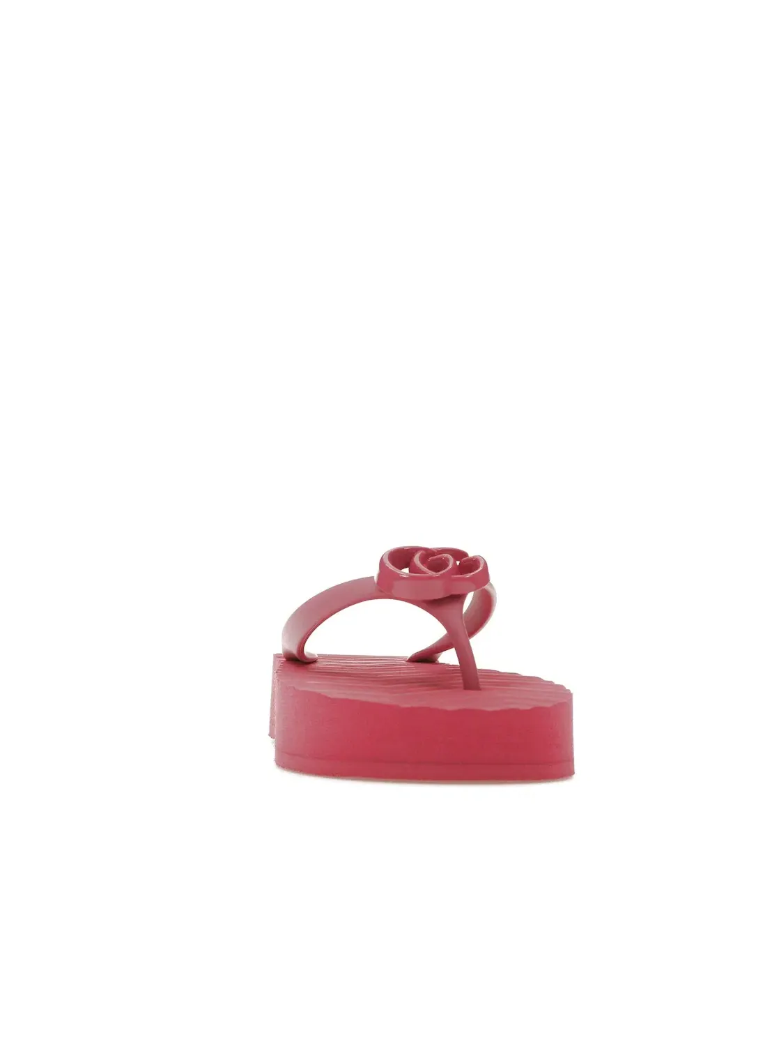 Шлепанцы женские Gucci Chevron Thong Sandal, с принтом Chevron — изображение 2 из 4, розовый