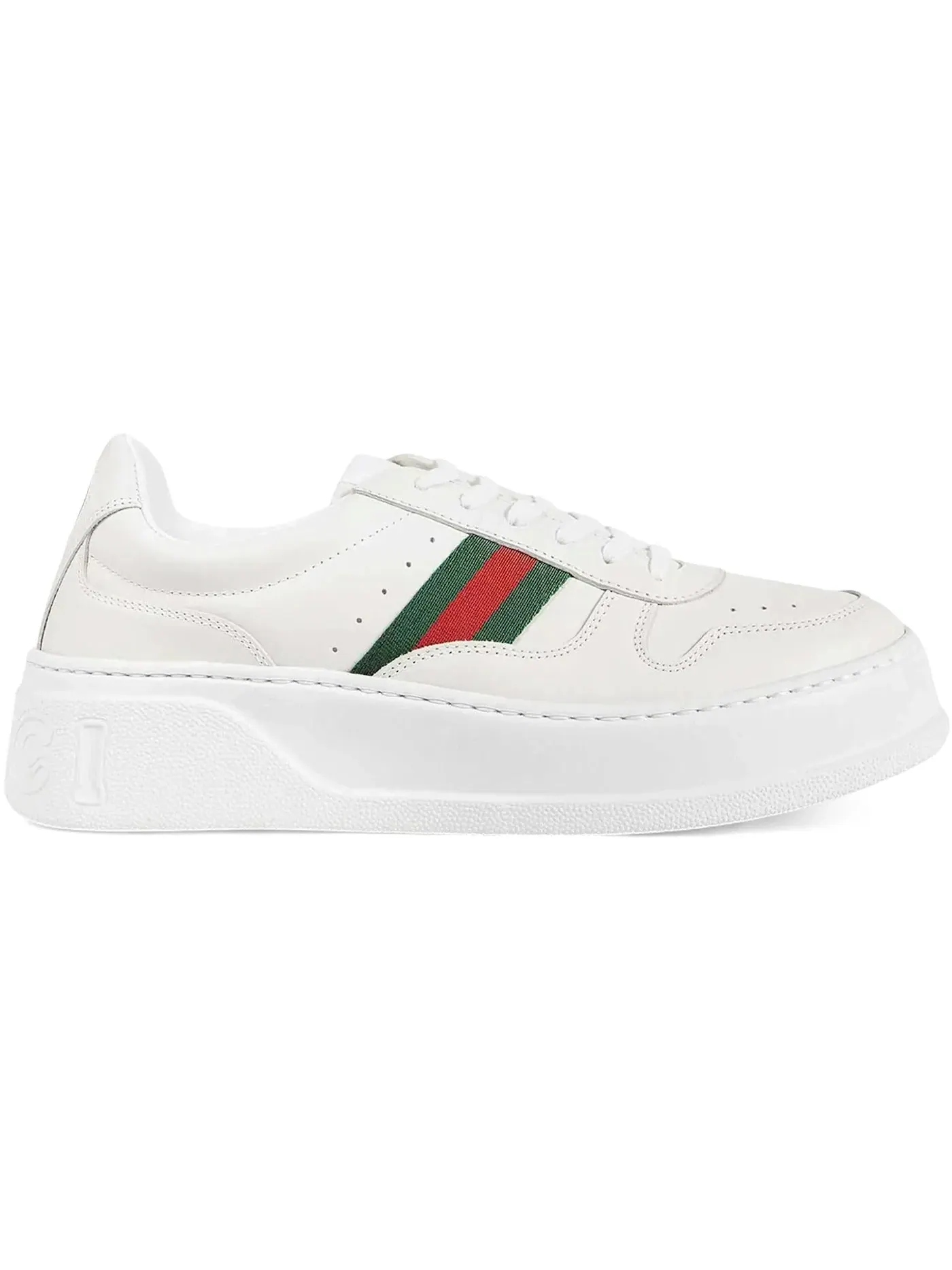Кроссовки женские Gucci Chunky Sneaker, кожаные, текстильные — изображение 1 из 1, белый