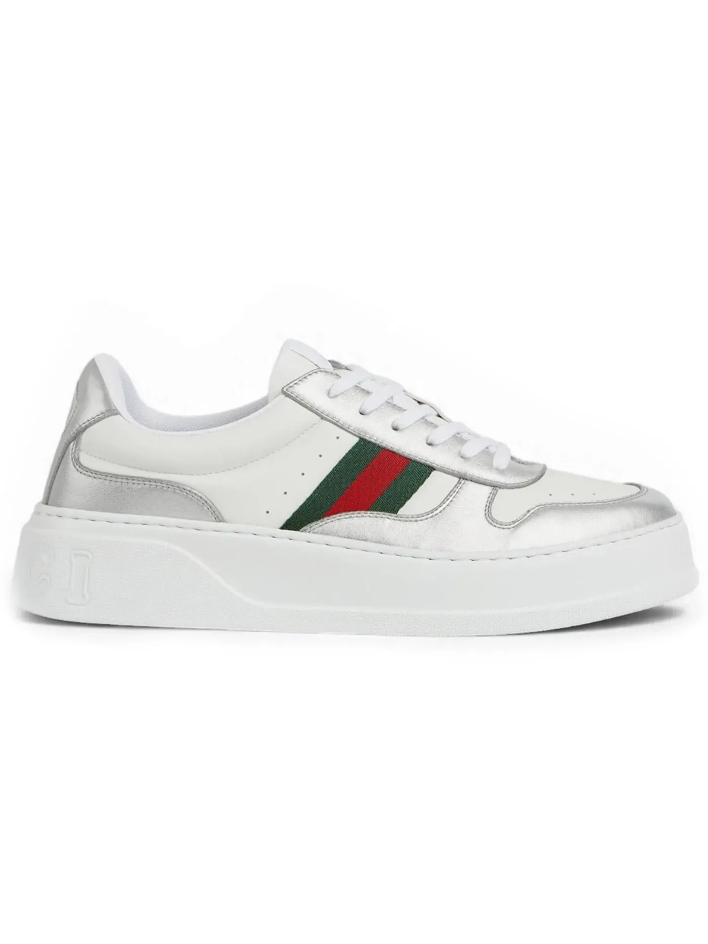 Кроссовки мужские Gucci Chunky Trainer Silver Metallic White — изображение 1 из 1, белый