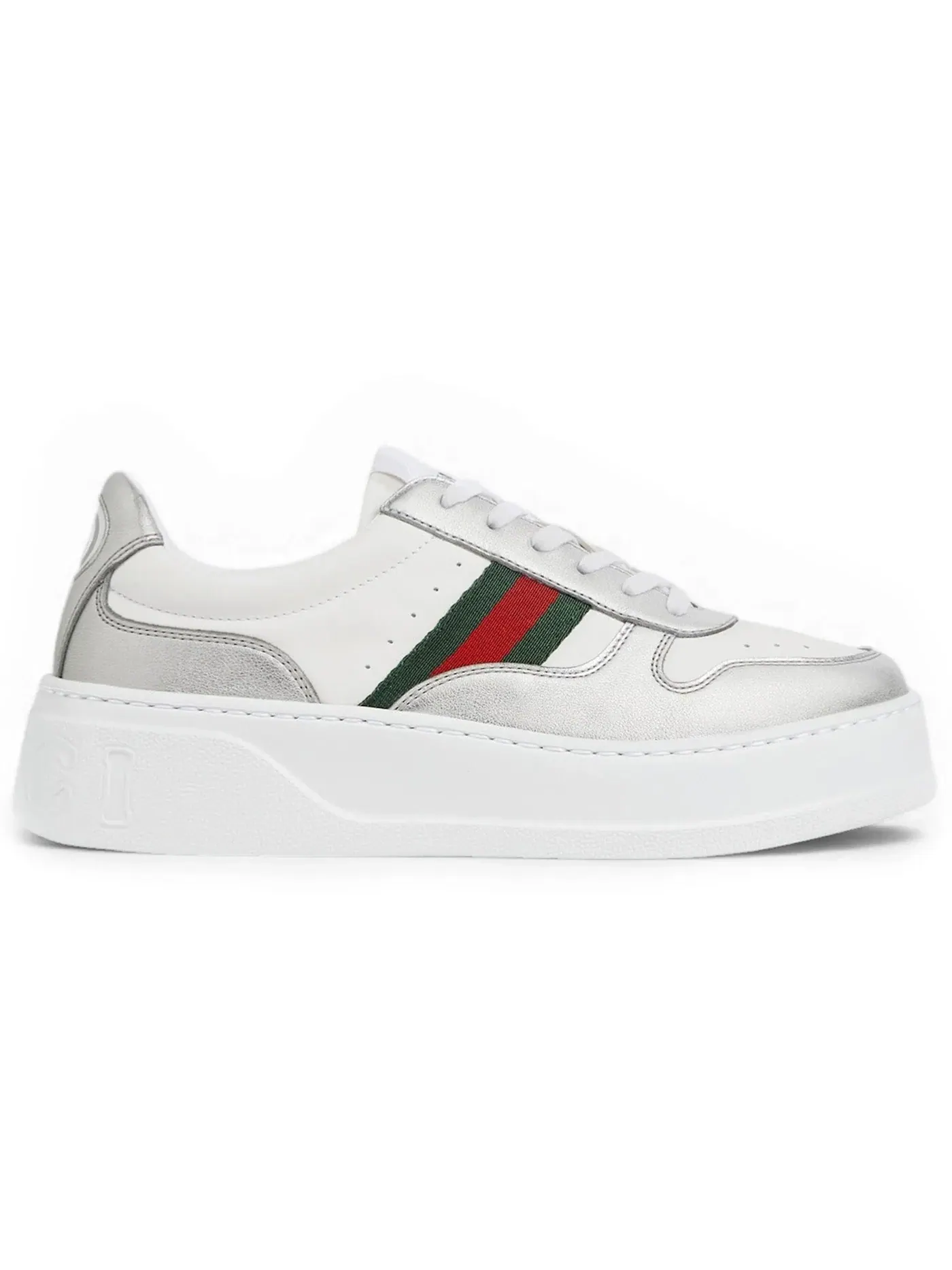 Кроссовки женские Gucci Chunky Trainer Silver Metallic White — изображение 1 из 1, белый