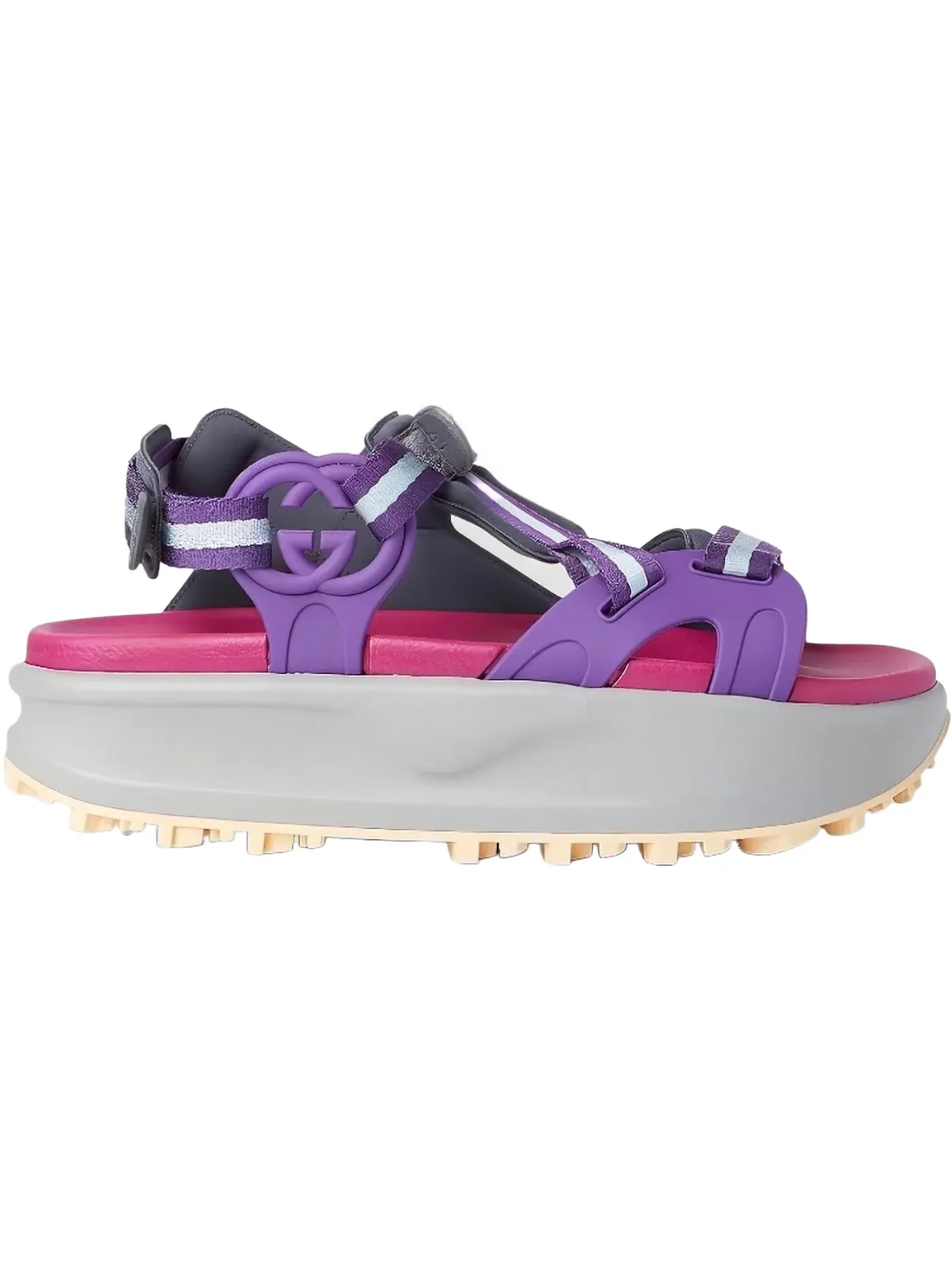 Сандалии женские Gucci Colour Block Platform Sandal, на платформе