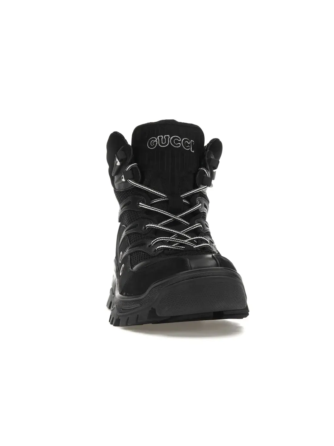 Ботинки мужские Gucci со шнуровкой и контрастными вставками — изображение 2 из 4, черный