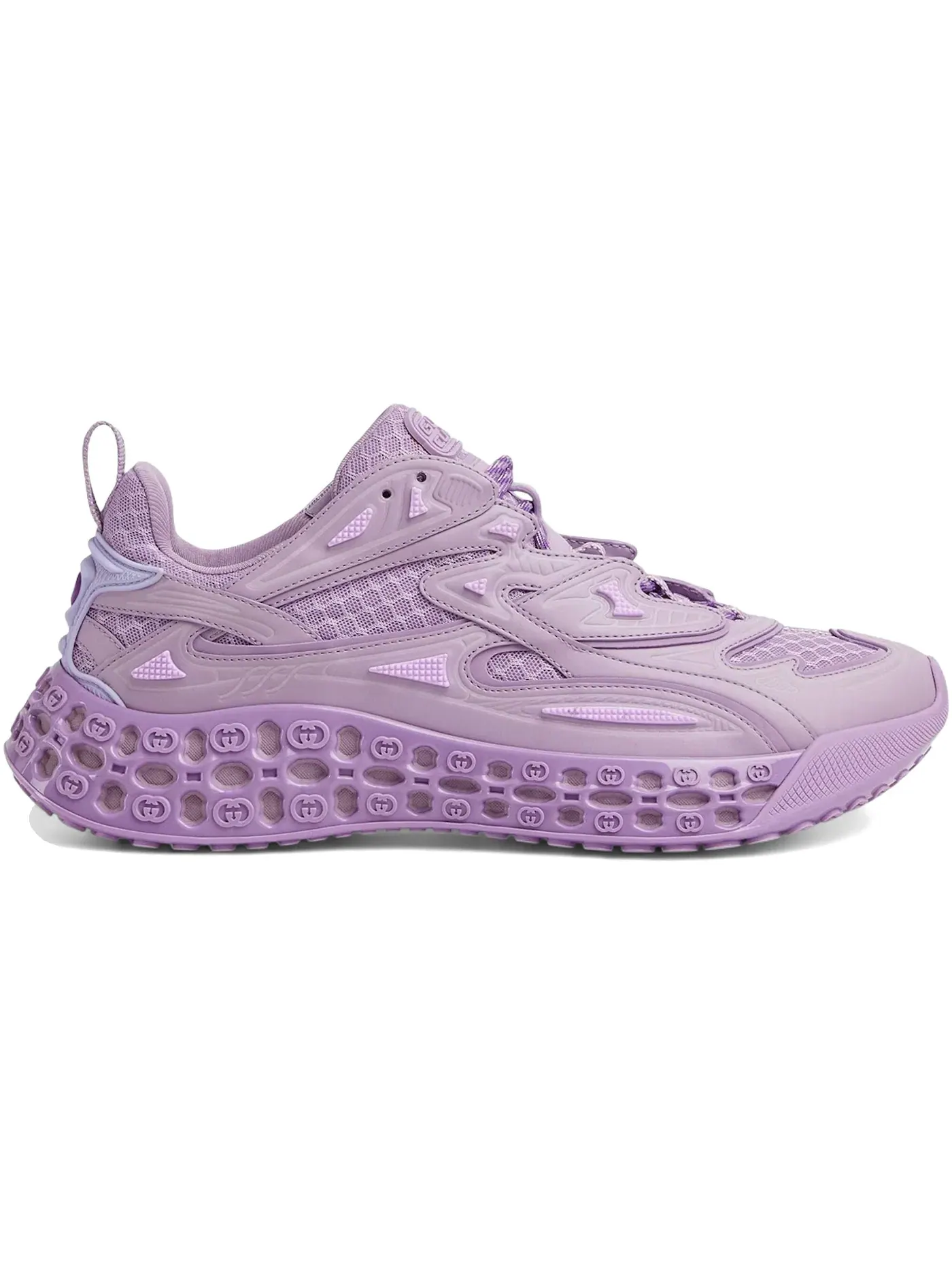 Кроссовки мужские Gucci Cub3d Sneaker, Purple Demetra, с верхом из Demetra — изображение 1 из 1, фиолетовый