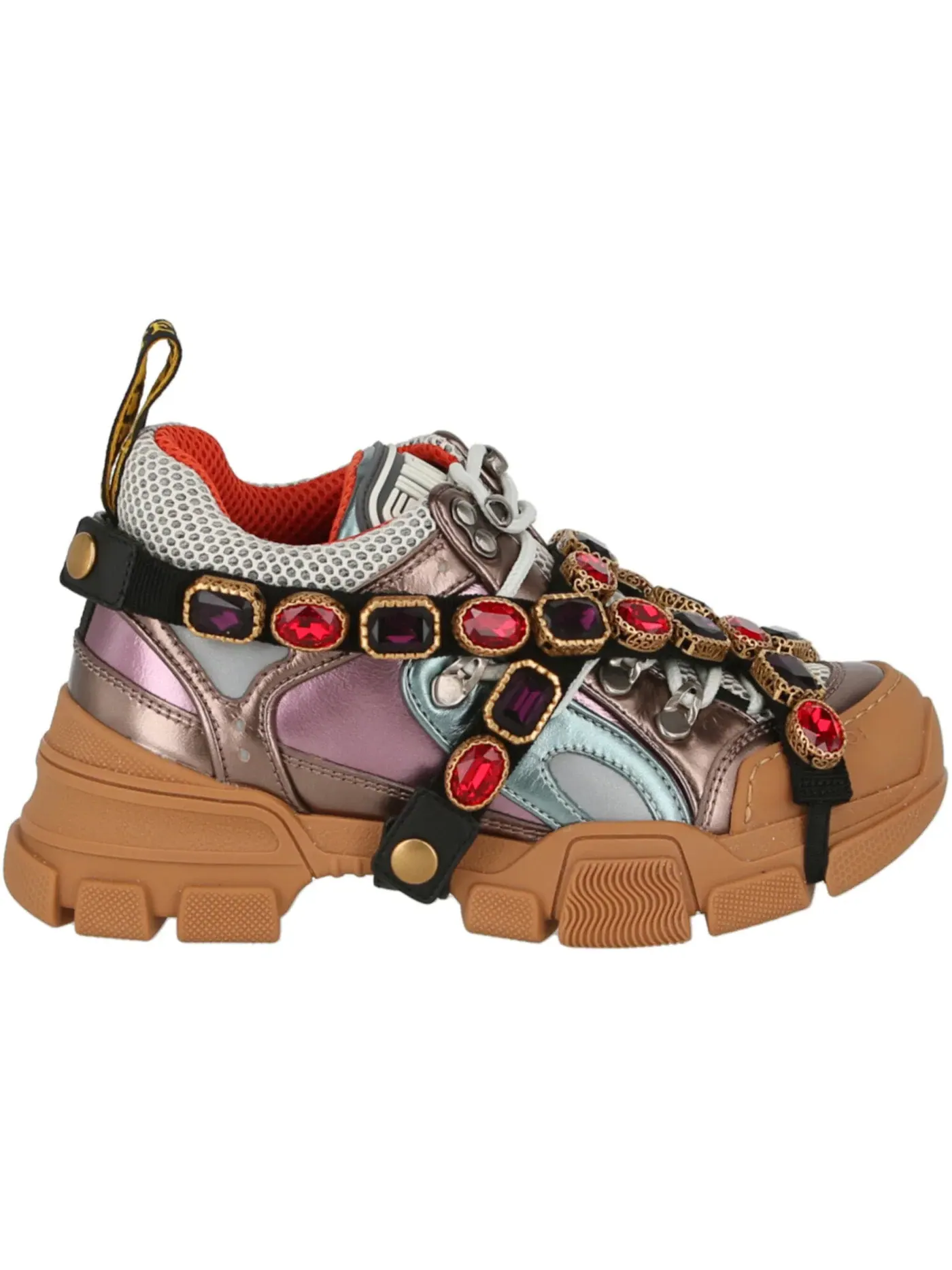 Кроссовки женские Gucci Flashtrek Multicolor с кристаллами — изображение 1 из 1, мульти