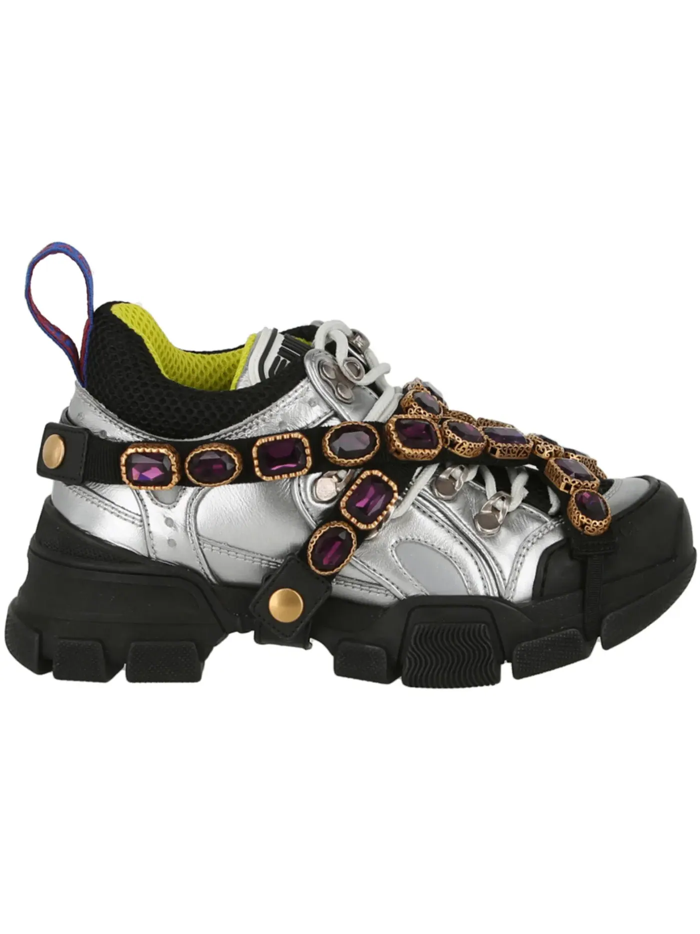 Кроссовки женские Gucci Flashtrek, кожаные, на толстой подошве — изображение 1 из 1, мульти