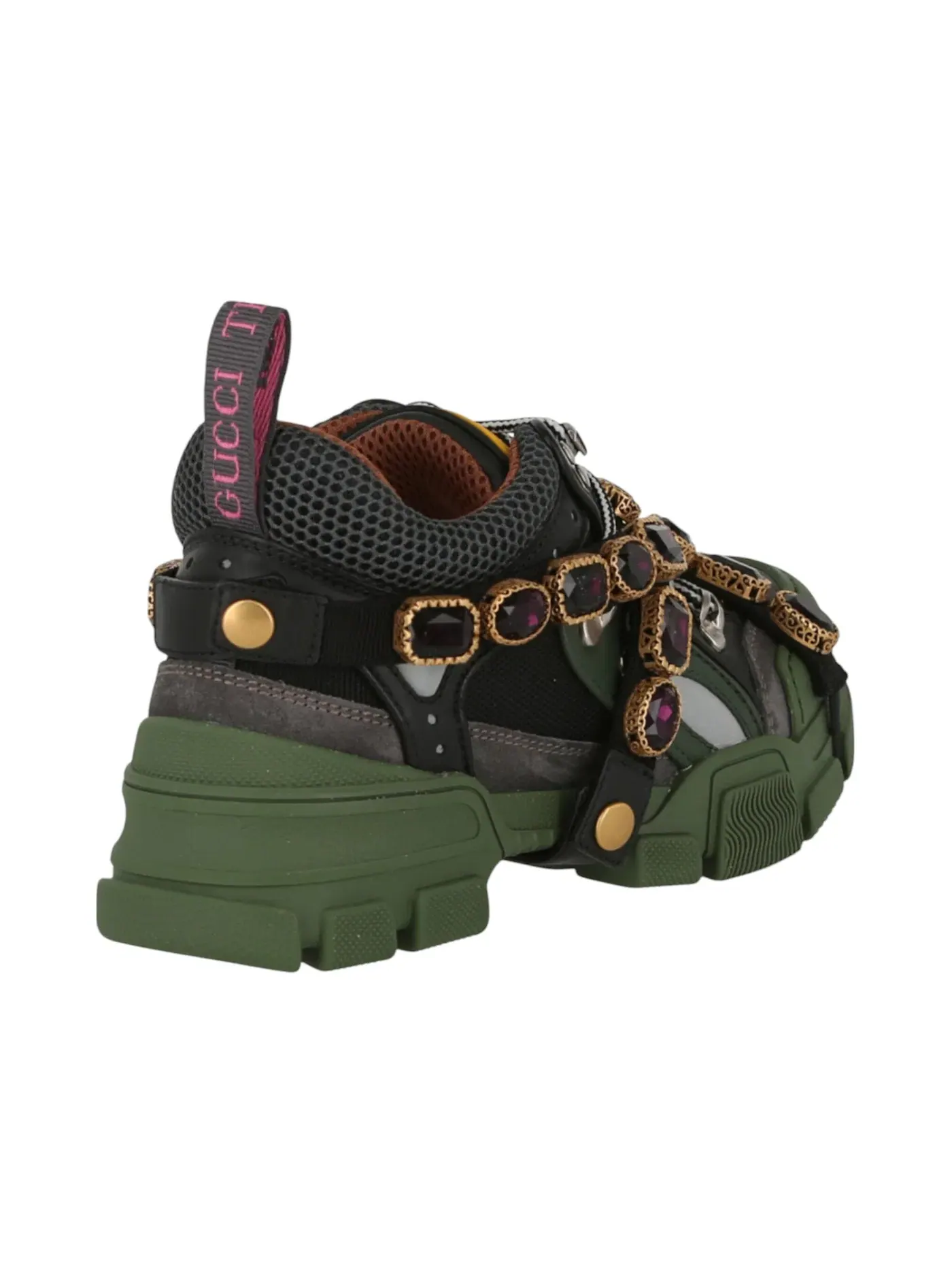 Кроссовки женские Gucci Flashtrek, с принтом Gucci — изображение 3 из 5, зеленый