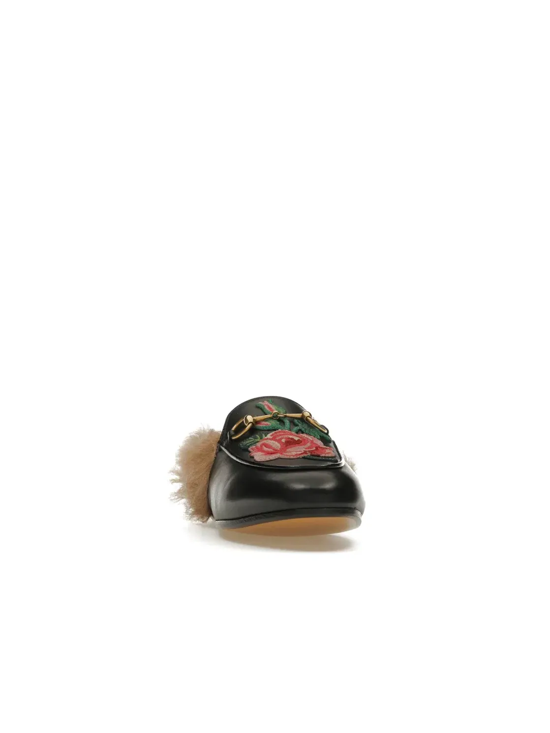 Мюли Gucci Princetown с цветочной вышивкой — изображение 2 из 4, черный