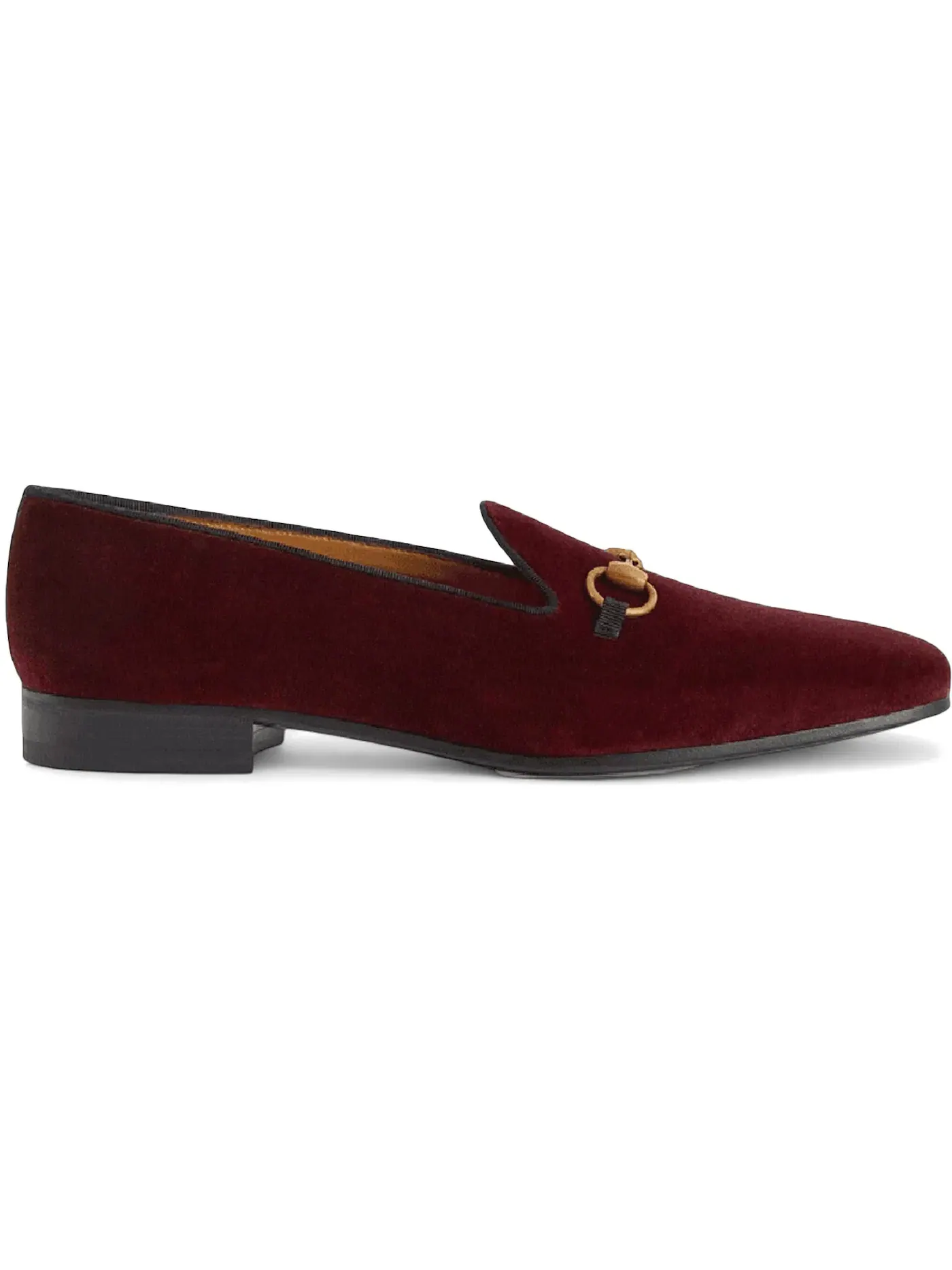 Лоферы мужские Gucci Gallipoli Horsebit Velvet Loafers, бордовые