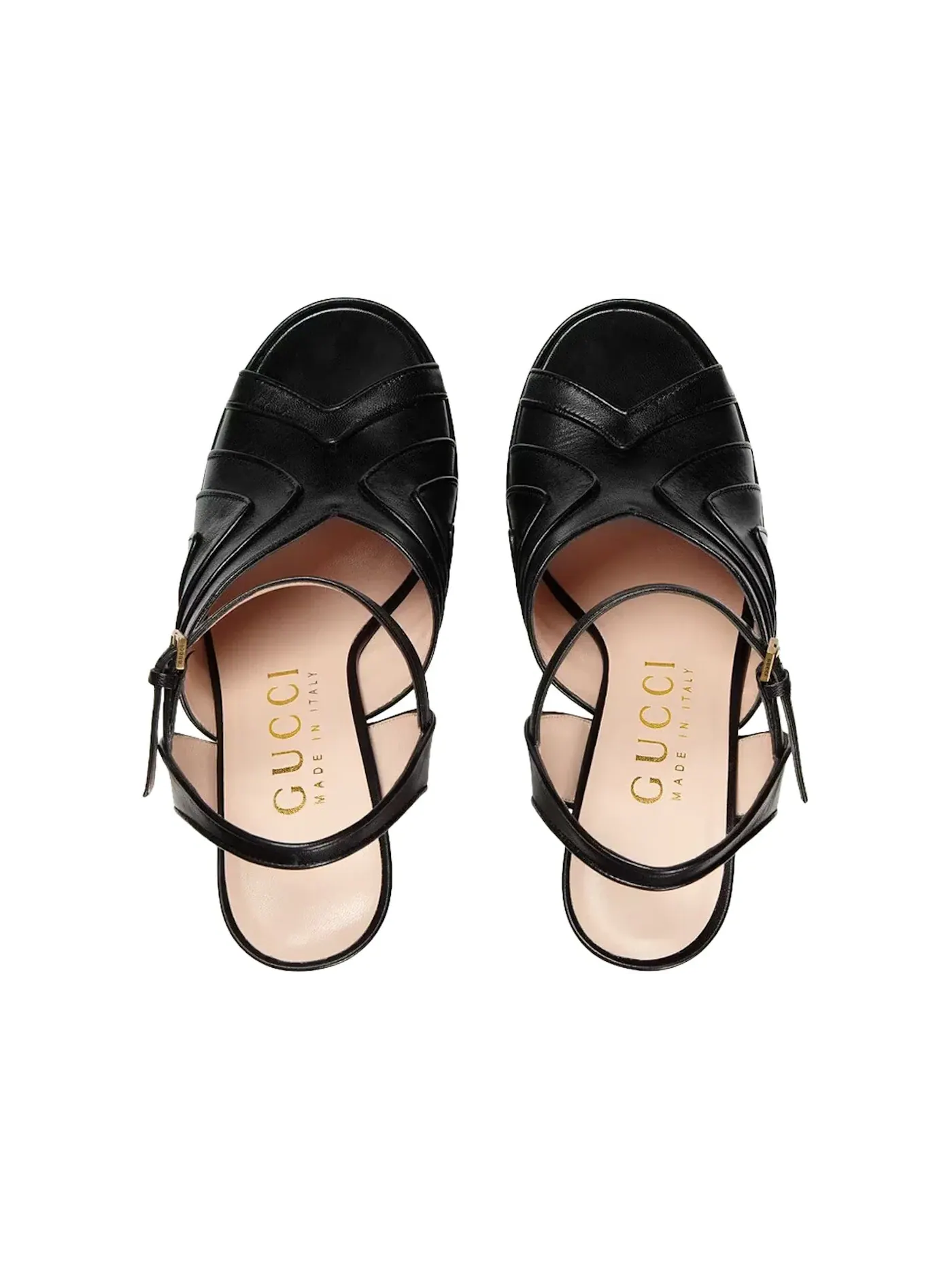 Босоножки Gucci Geometric на платформе — изображение 3 из 3, черный