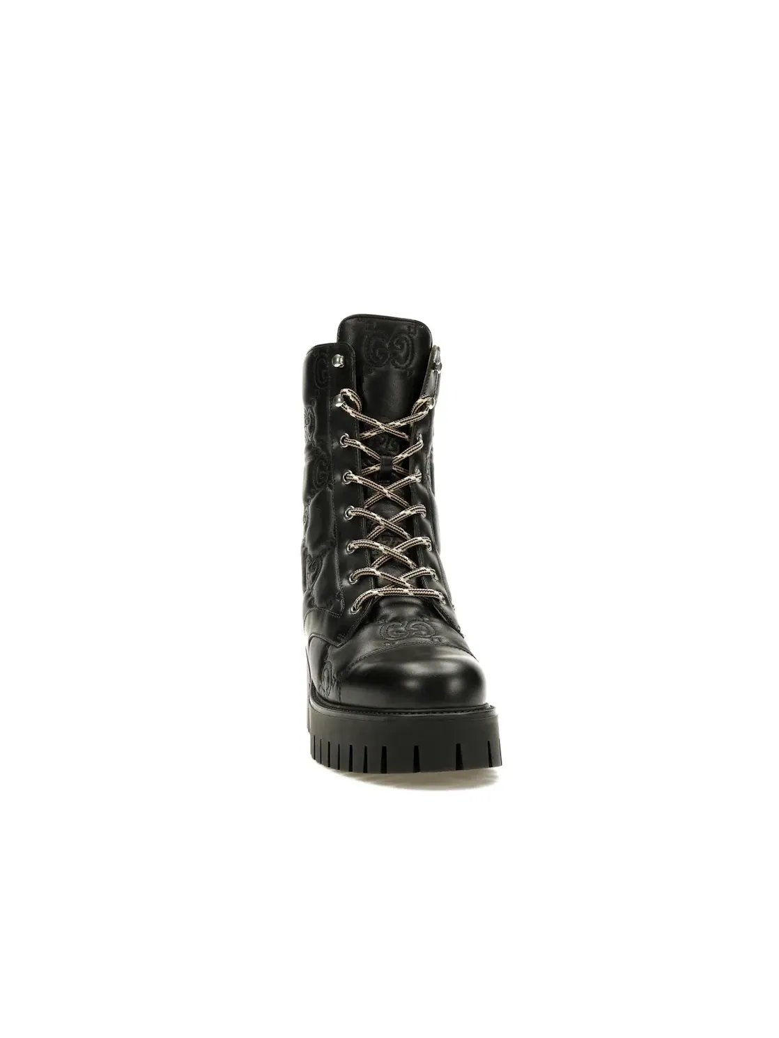 Ботинки женские Gucci GG 70mm Quilted Lace Up Boots — изображение 2 из 4, черный