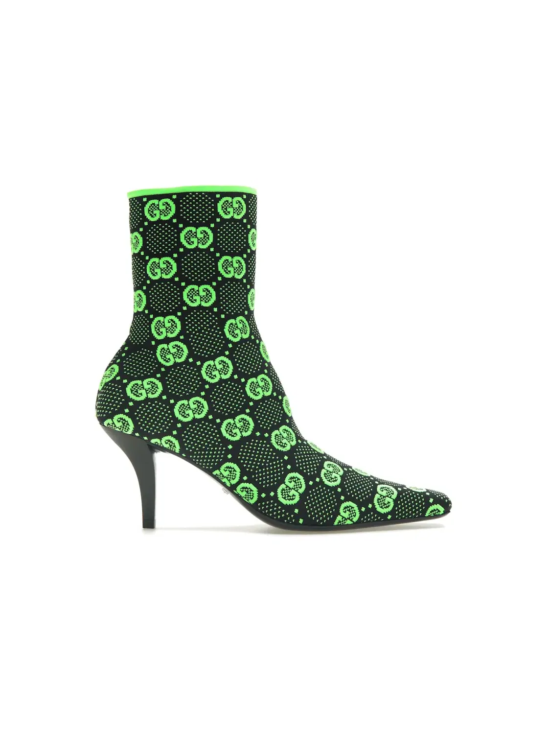 Женские ботильоны Gucci GG 75mm Knit Ankle Boots — изображение 1 из 4, черный/желтый