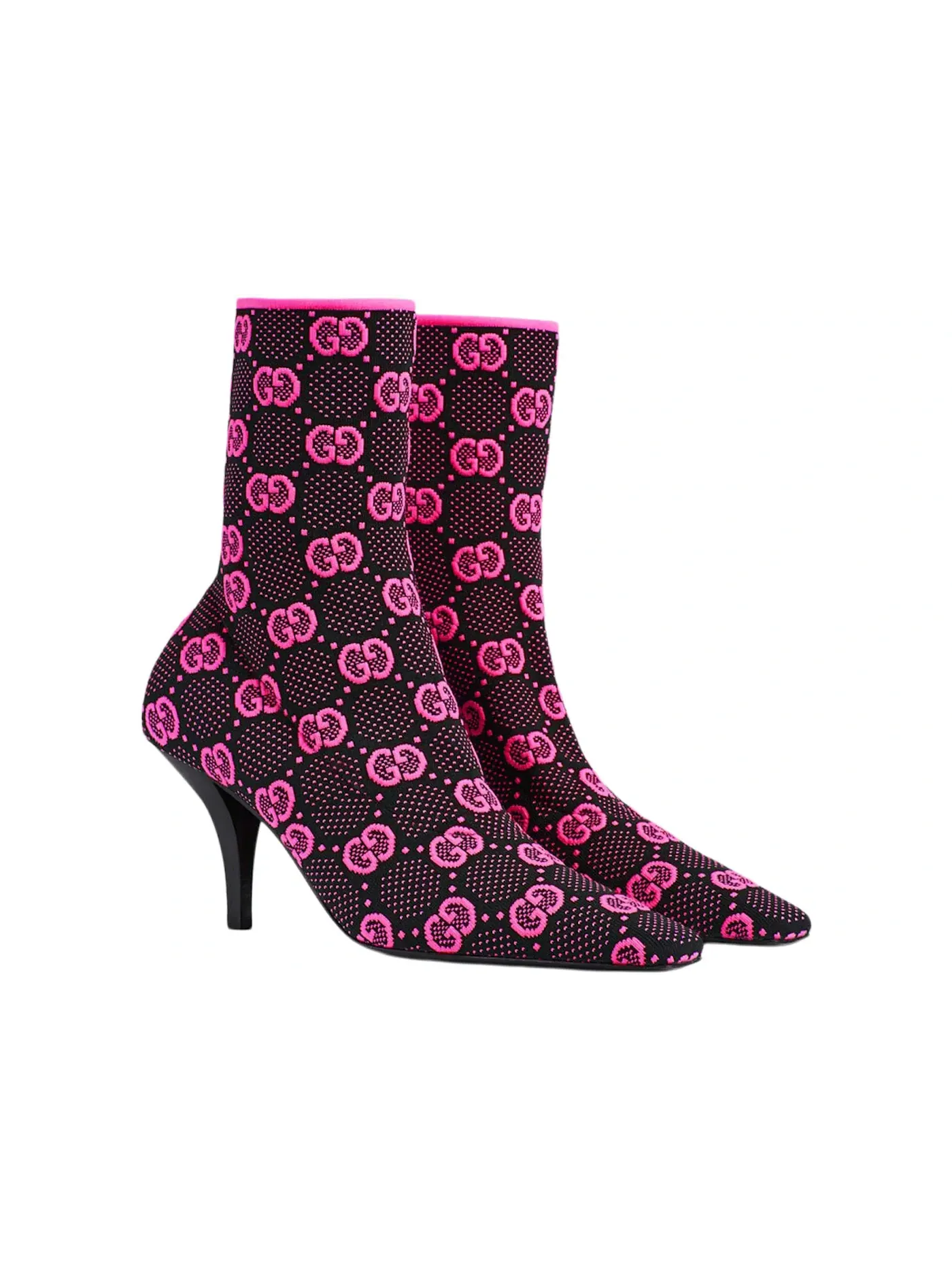 Ботильоны женские Gucci с принтом GG — изображение 2 из 4, розовый