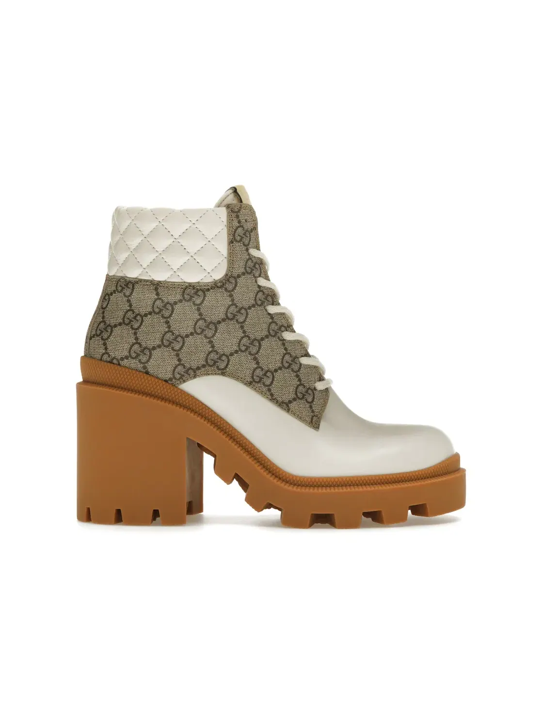 Ботильоны женские Gucci GG Ankle Boot, кожаные — изображение 1 из 4, белый