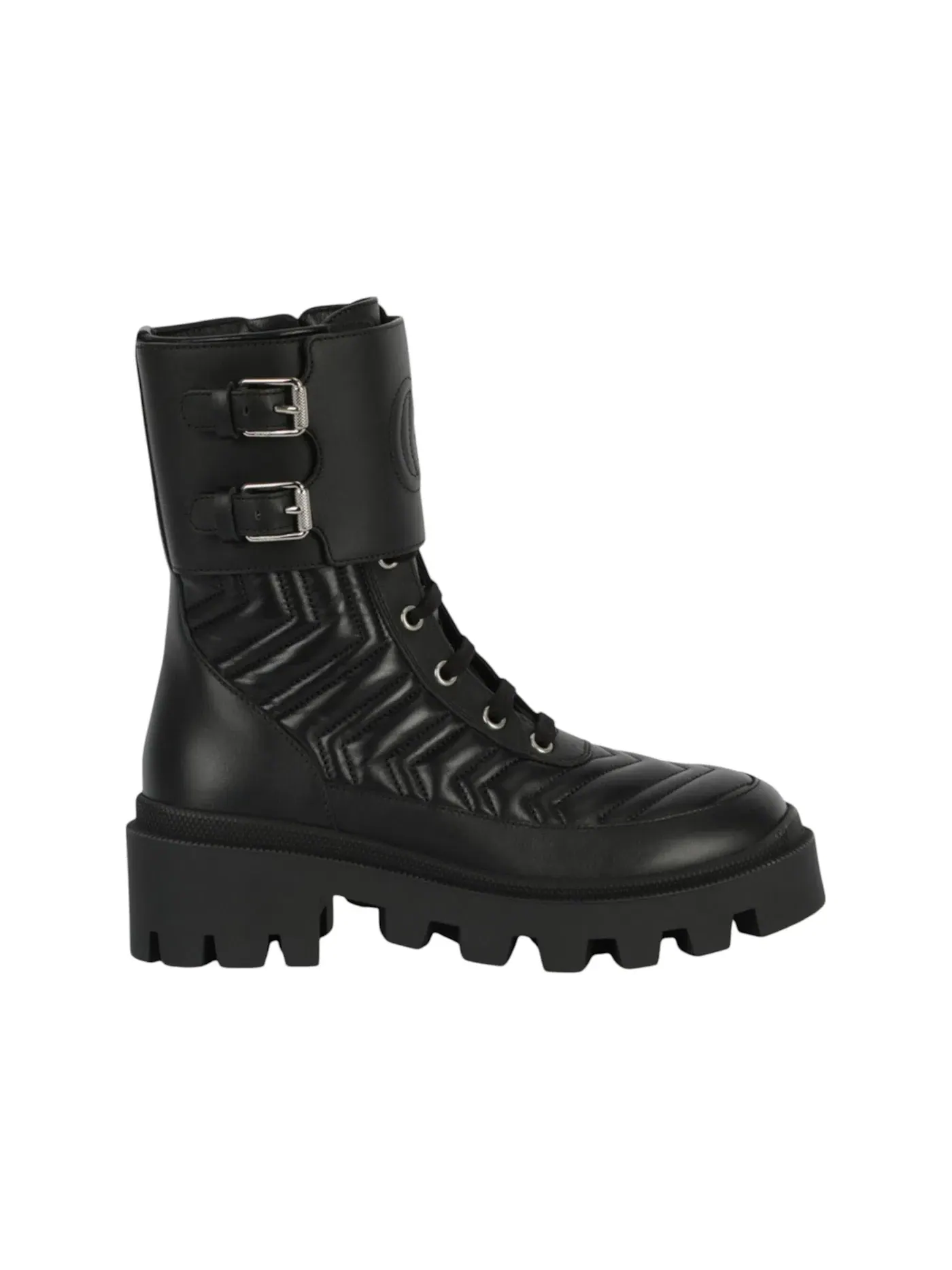 Ботинки-челси женские Gucci GG Combat Boots, кожаные