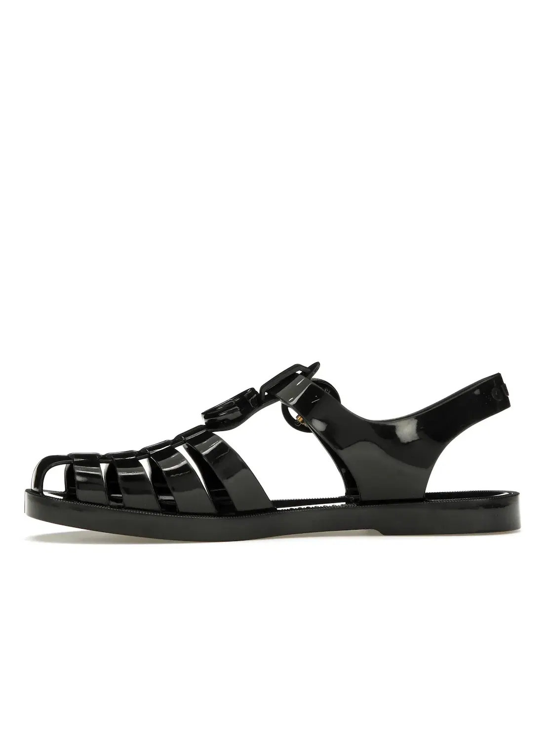 Сандалии женские Gucci GG Fisherman Sandal, с принтом GG — изображение 3 из 4, черный