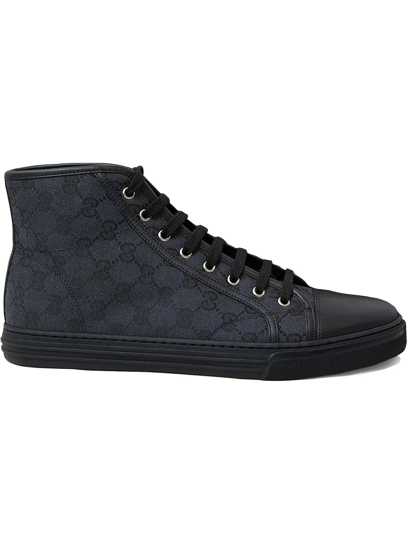 Кроссовки мужские Gucci GG High, с принтом GG — изображение 1 из 1, черный/черный
