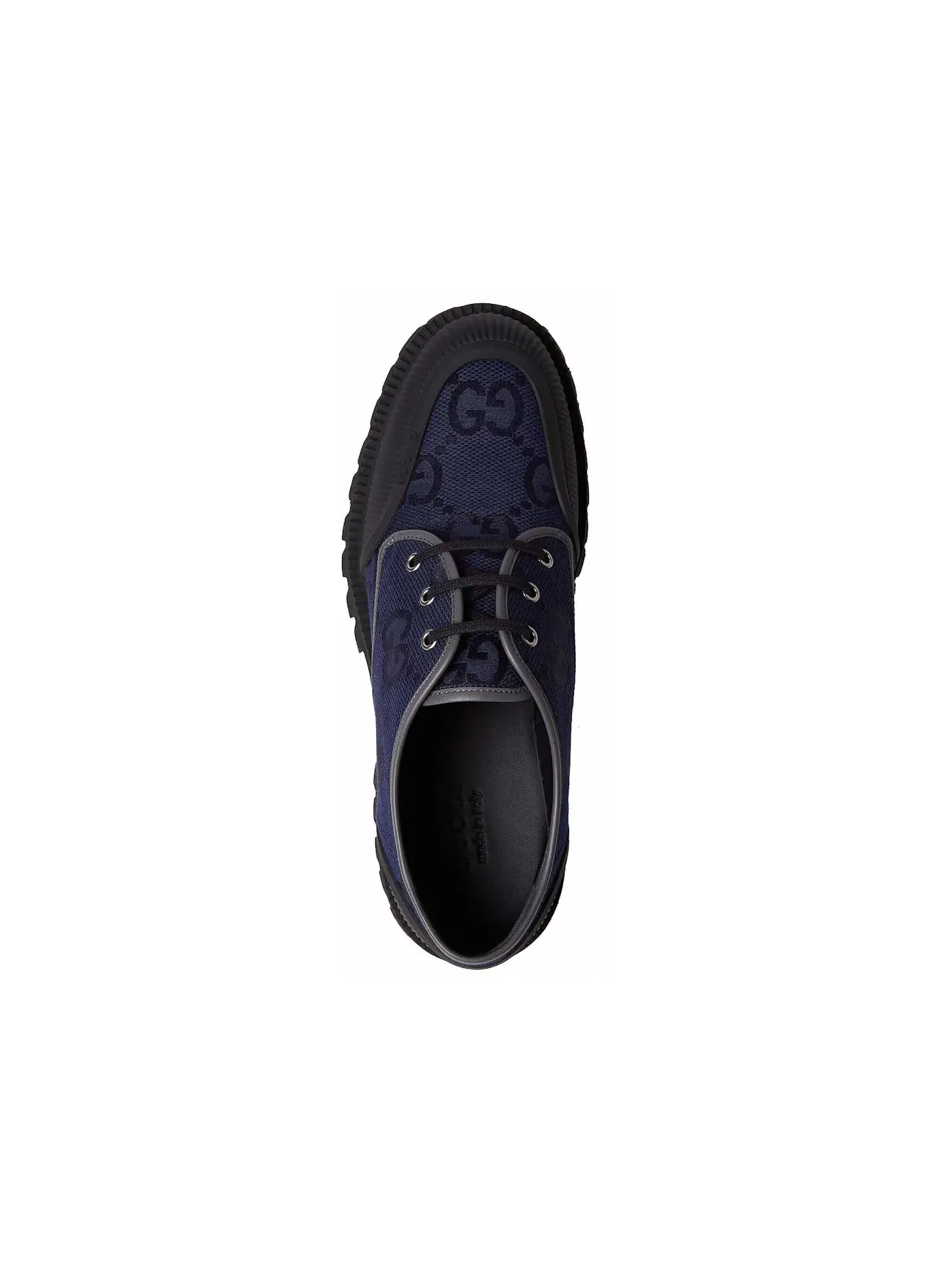 Оксфорды Gucci GG Laced-up Shoes, с принтом GG — изображение 2 из 2, темно-синий