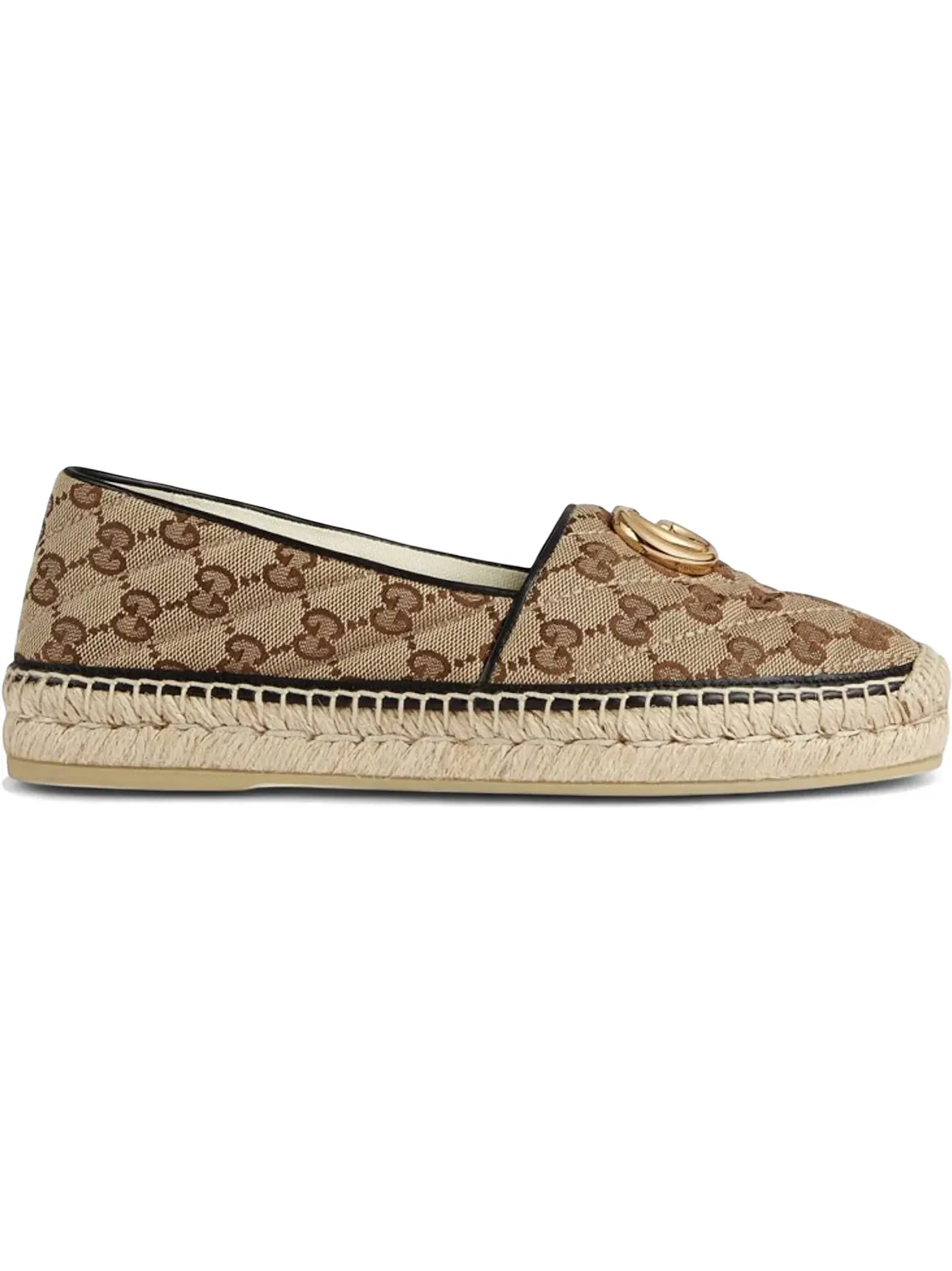 Эспадрильи женские Gucci GG Matelassé Canvas, с принтом — 1