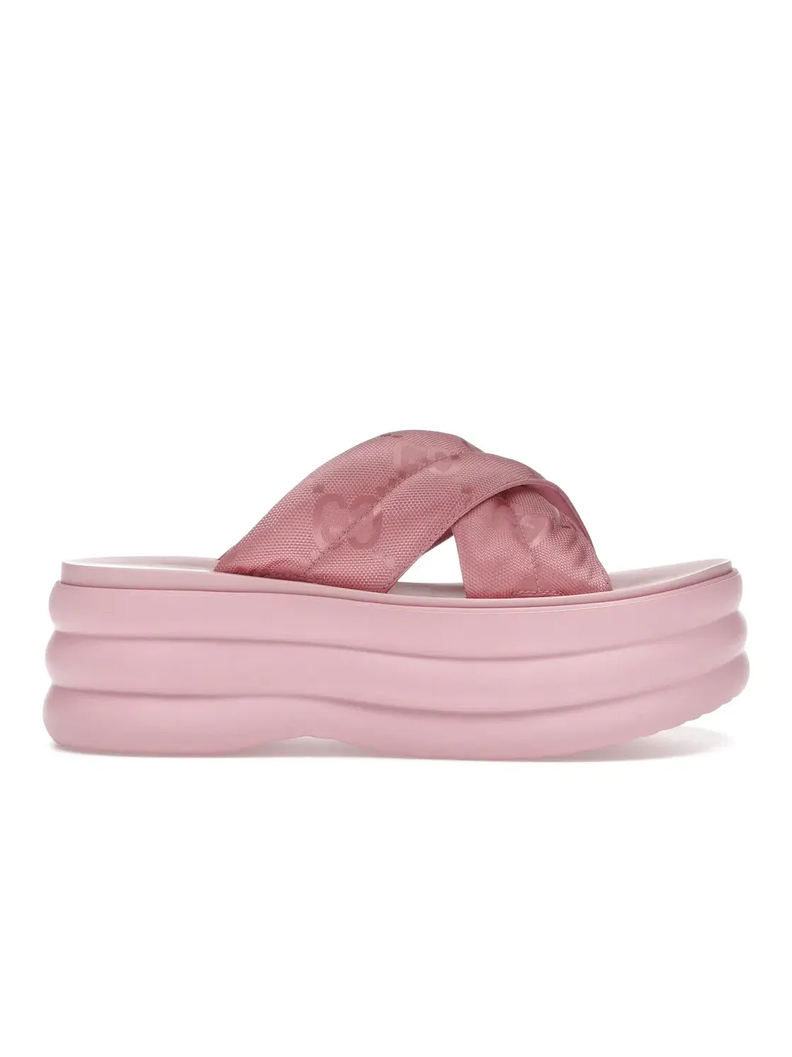 Шлепанцы женские Gucci GG Platform Slide, кожаные