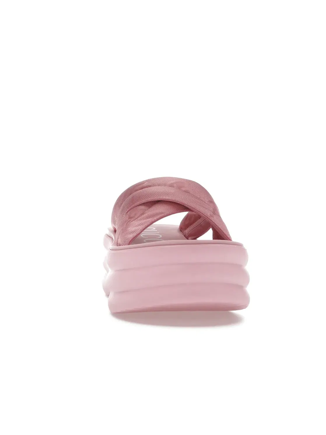 Шлепанцы женские Gucci GG Platform Slide, кожаные — изображение 2 из 4, розовый
