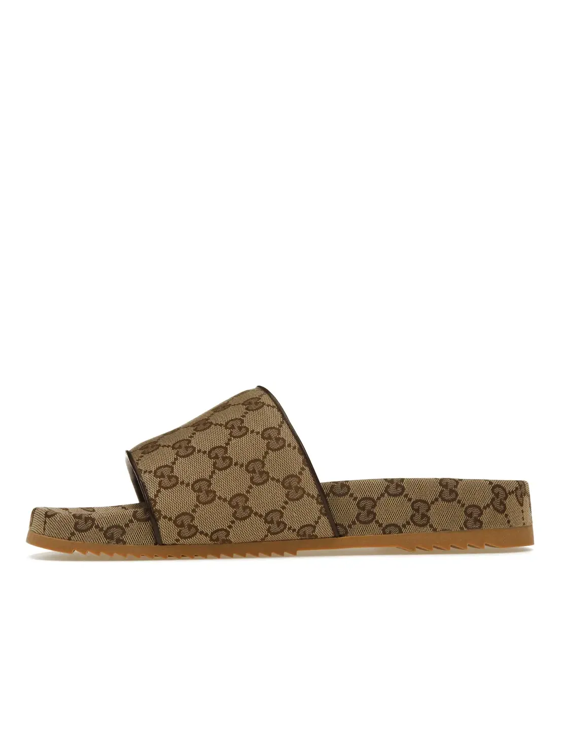 Шлепанцы Gucci GG Slide унисекс, с принтом GG — изображение 3 из 4, бежевый/черный