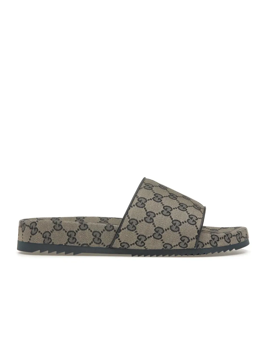 Сандалии-слайды мужские Gucci GG Slide Sandal, с монограммой — изображение 1 из 4, бежевый/синий