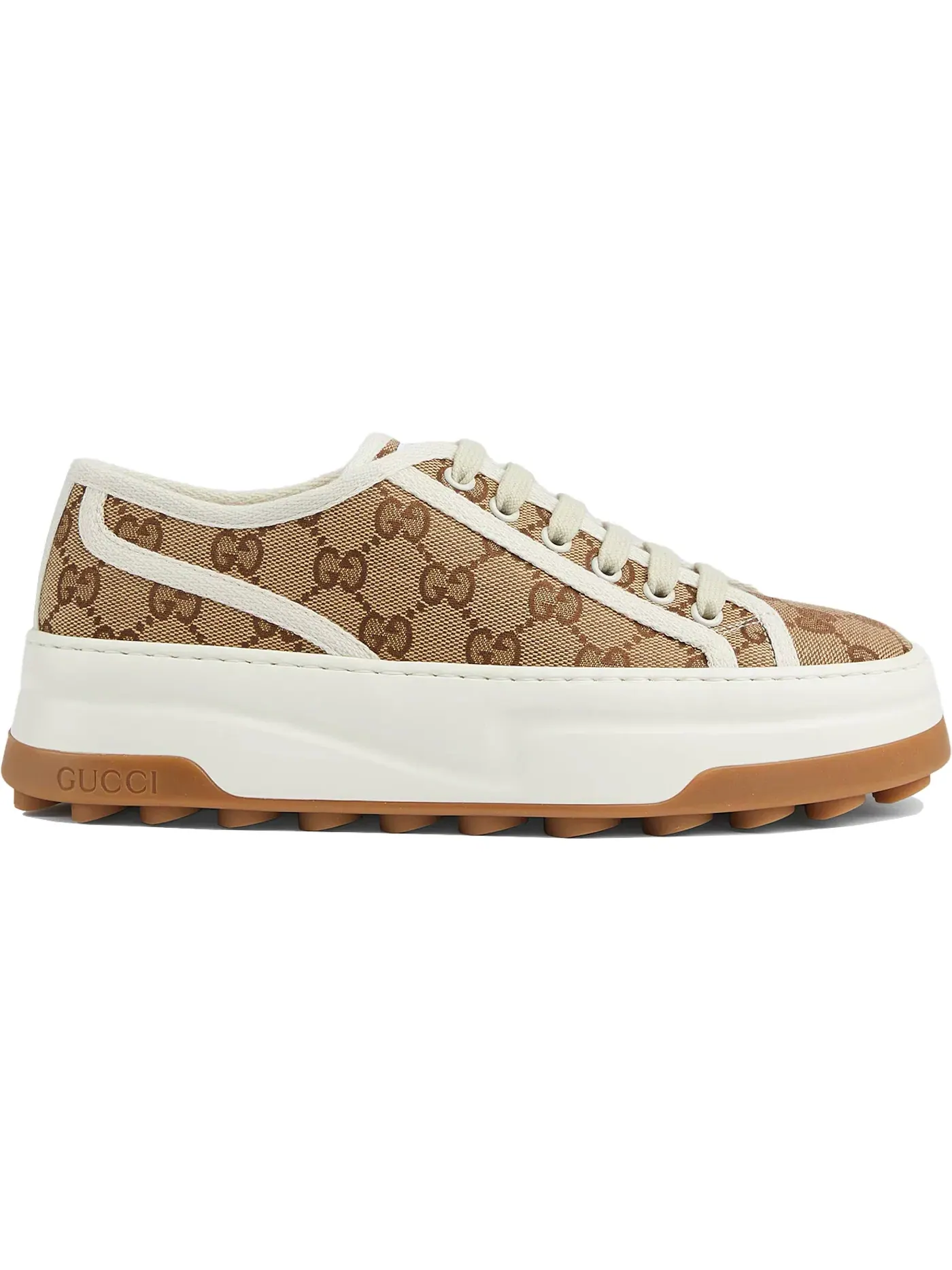 Кроссовки женские Gucci GG Sneaker, с принтом GG — изображение 1 из 1, бежевый