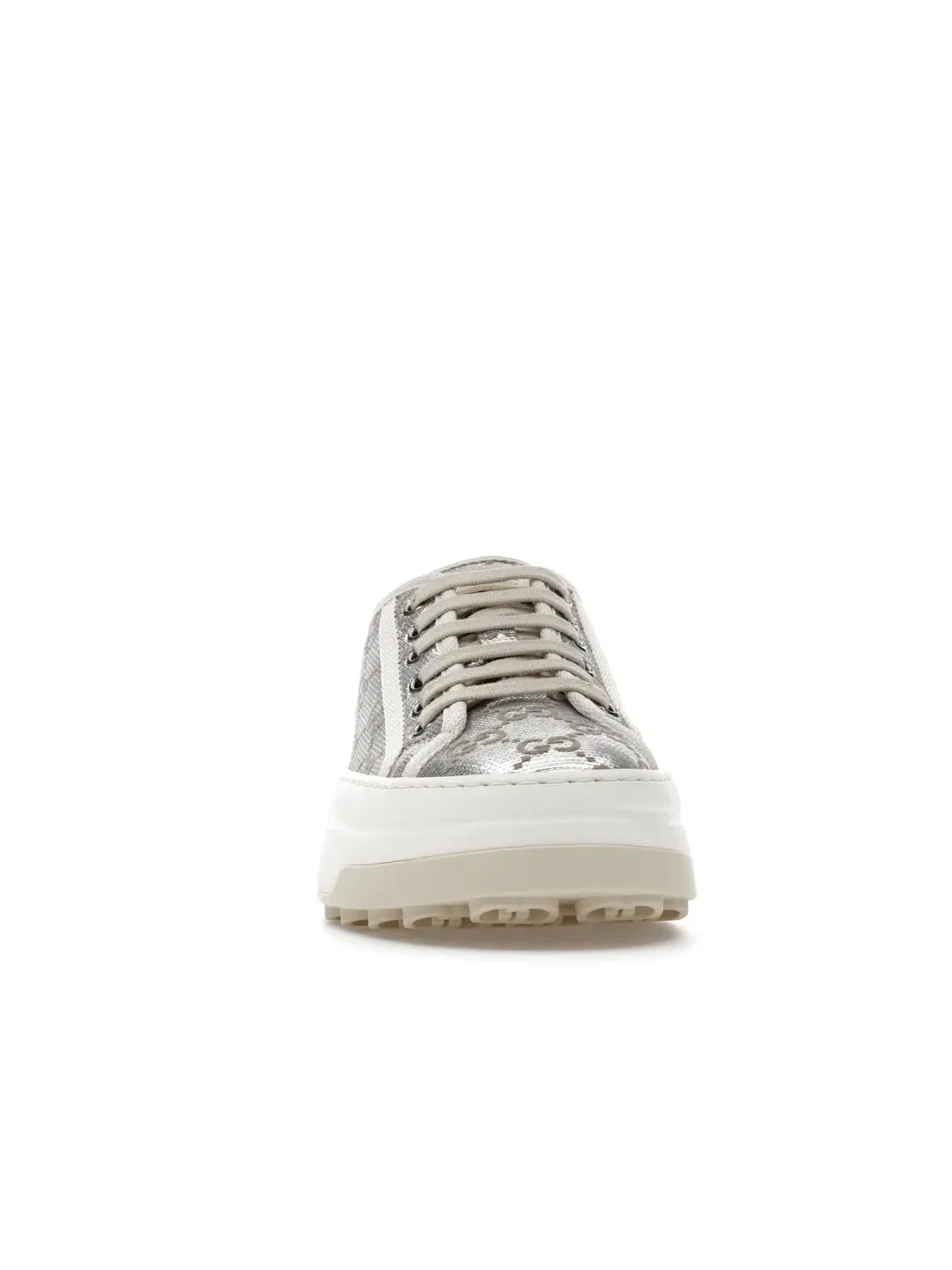 Кроссовки женские Gucci GG Sneaker — изображение 2 из 4, серебристый