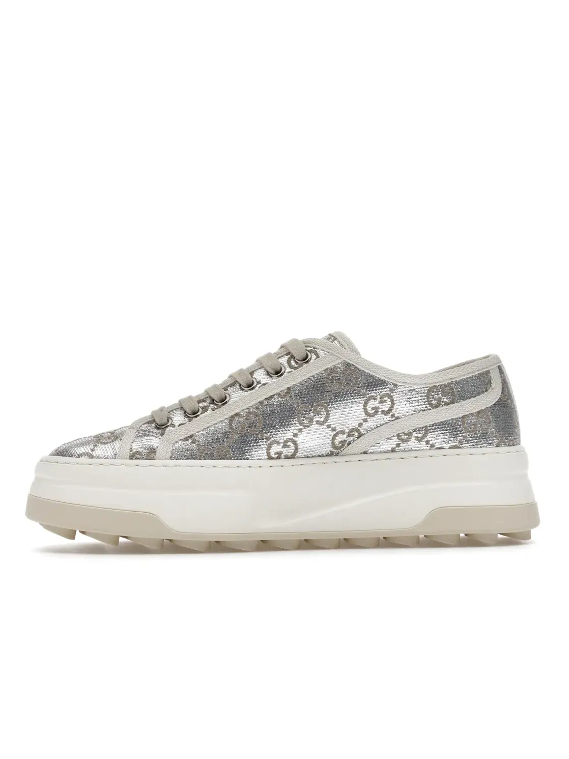 Кроссовки женские Gucci GG Sneaker — изображение 3 из 4, серебристый