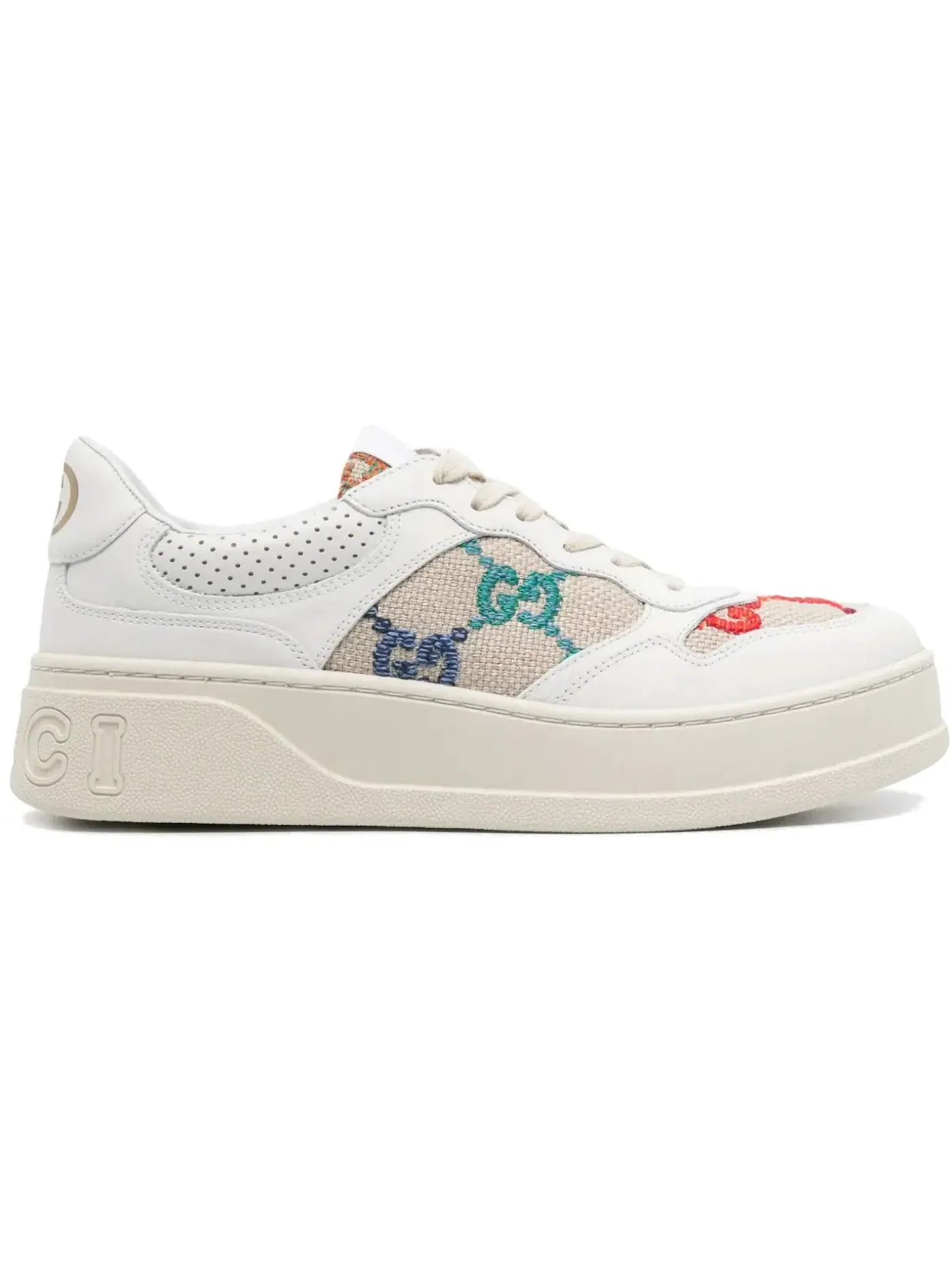 Кроссовки женские Gucci GG Sneaker, с принтом — изображение 1 из 1, белый/мульти