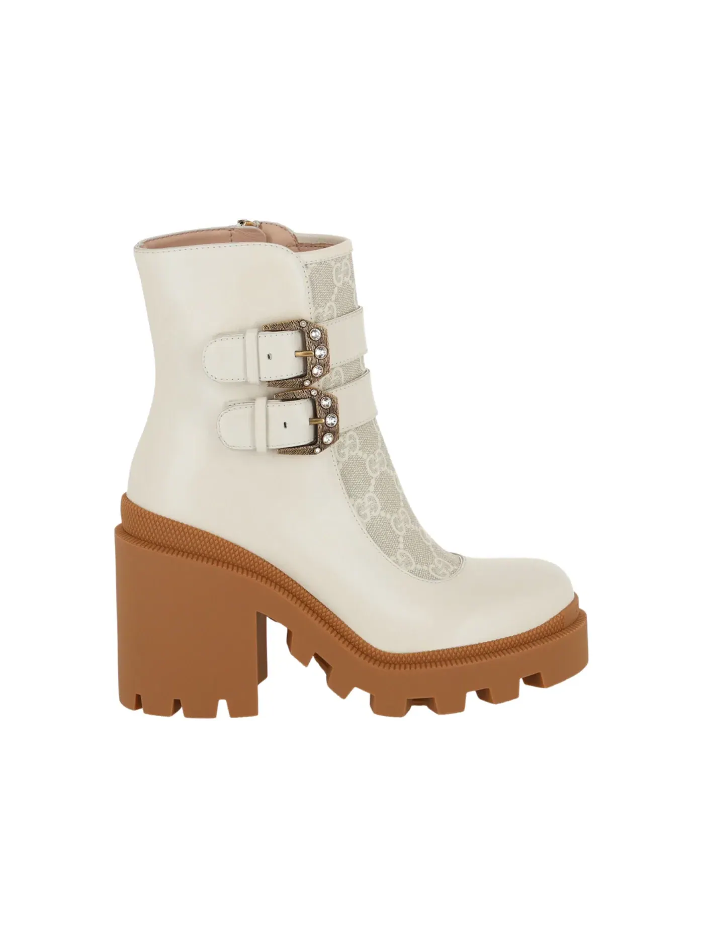 Ботинки женские Gucci GG Supreme Ankle Accent Ankle Boots — изображение 1 из 3, белый