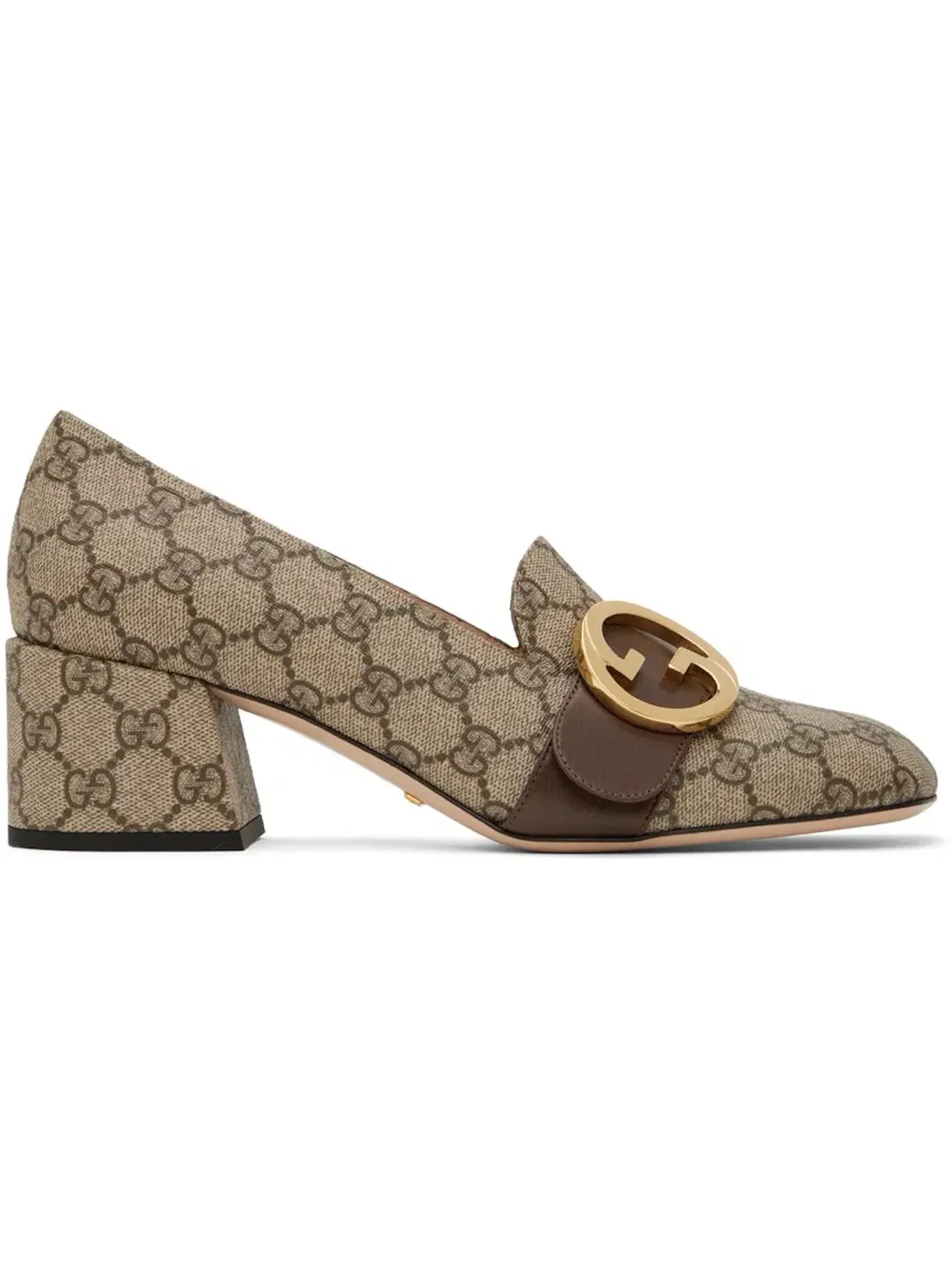 Туфли женские Gucci GG Supreme Canvas Pumps, с принтом GG Supreme — изображение 1 из 1, бежевый