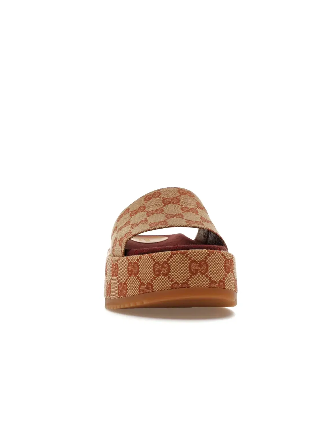 Сандалии женские на платформе Gucci GG Supreme — изображение 2 из 4, красный