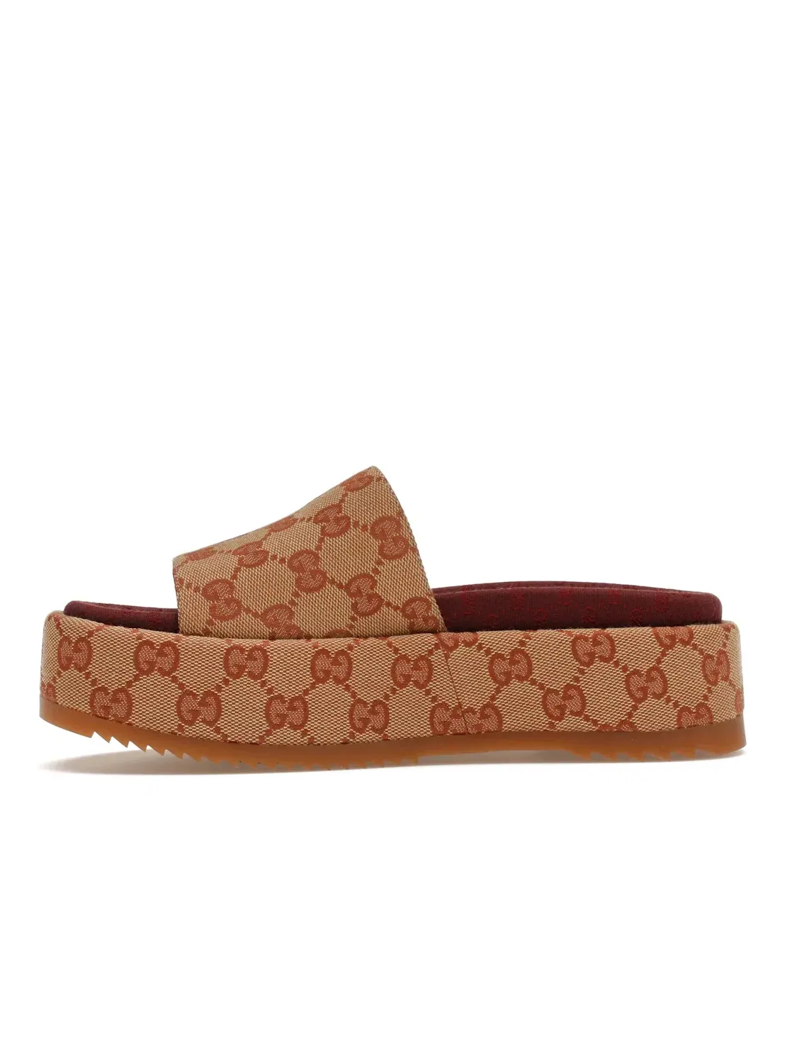 Сандалии женские на платформе Gucci GG Supreme — изображение 3 из 4, красный