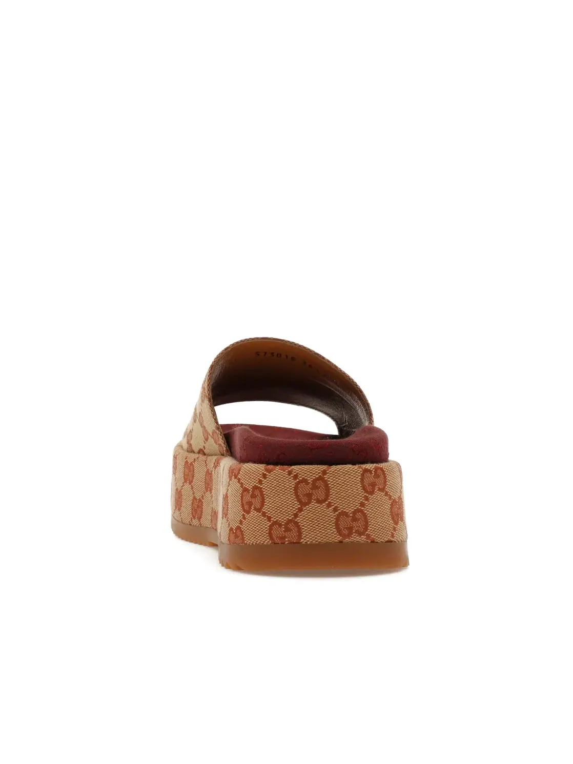 Сандалии женские на платформе Gucci GG Supreme — изображение 4 из 4, красный