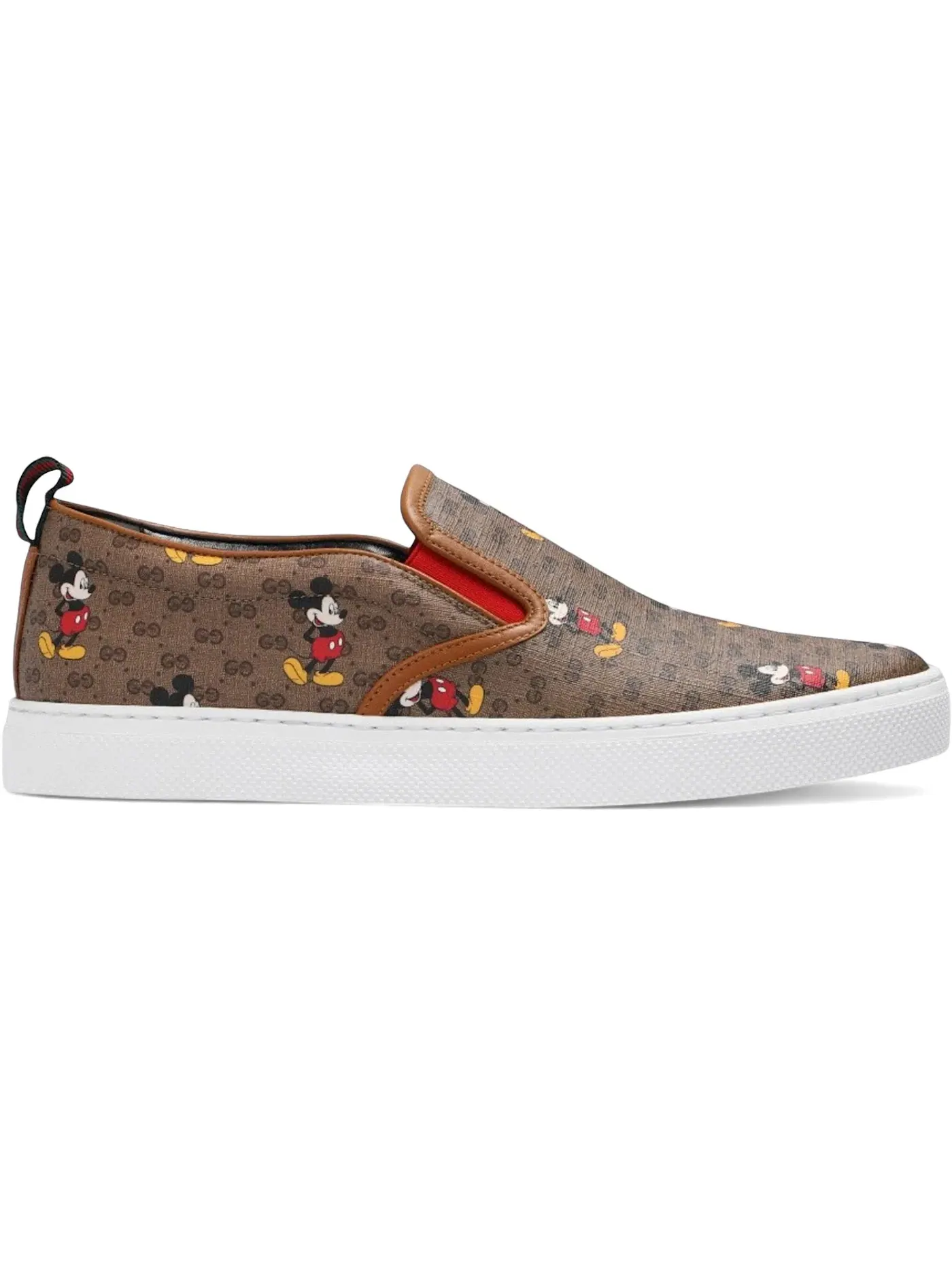слипоны Gucci GG Supreme Slip-On с принтом Mickey Mouse