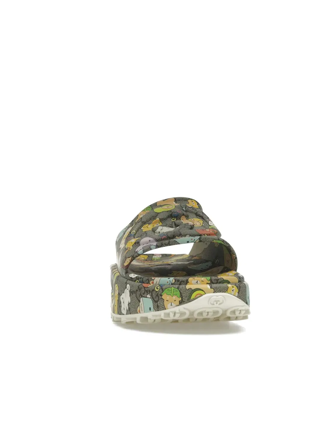 Сандалии-слайды мужские Gucci Pikarar GG Animal Print — изображение 2 из 4, бежевый мульти