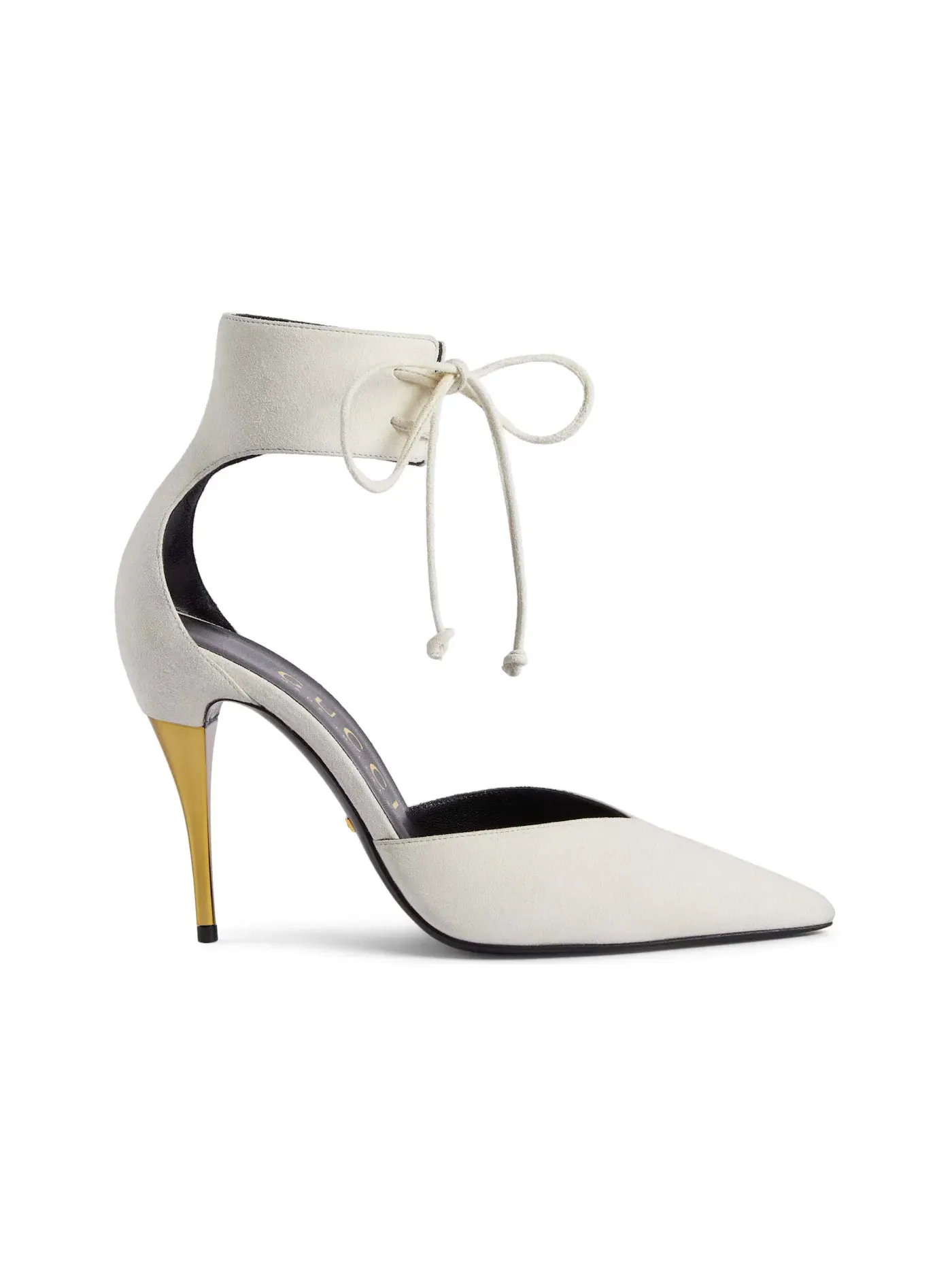 Туфли Gucci High Heel Pump with Ankle Cuff — изображение 1 из 1, белый