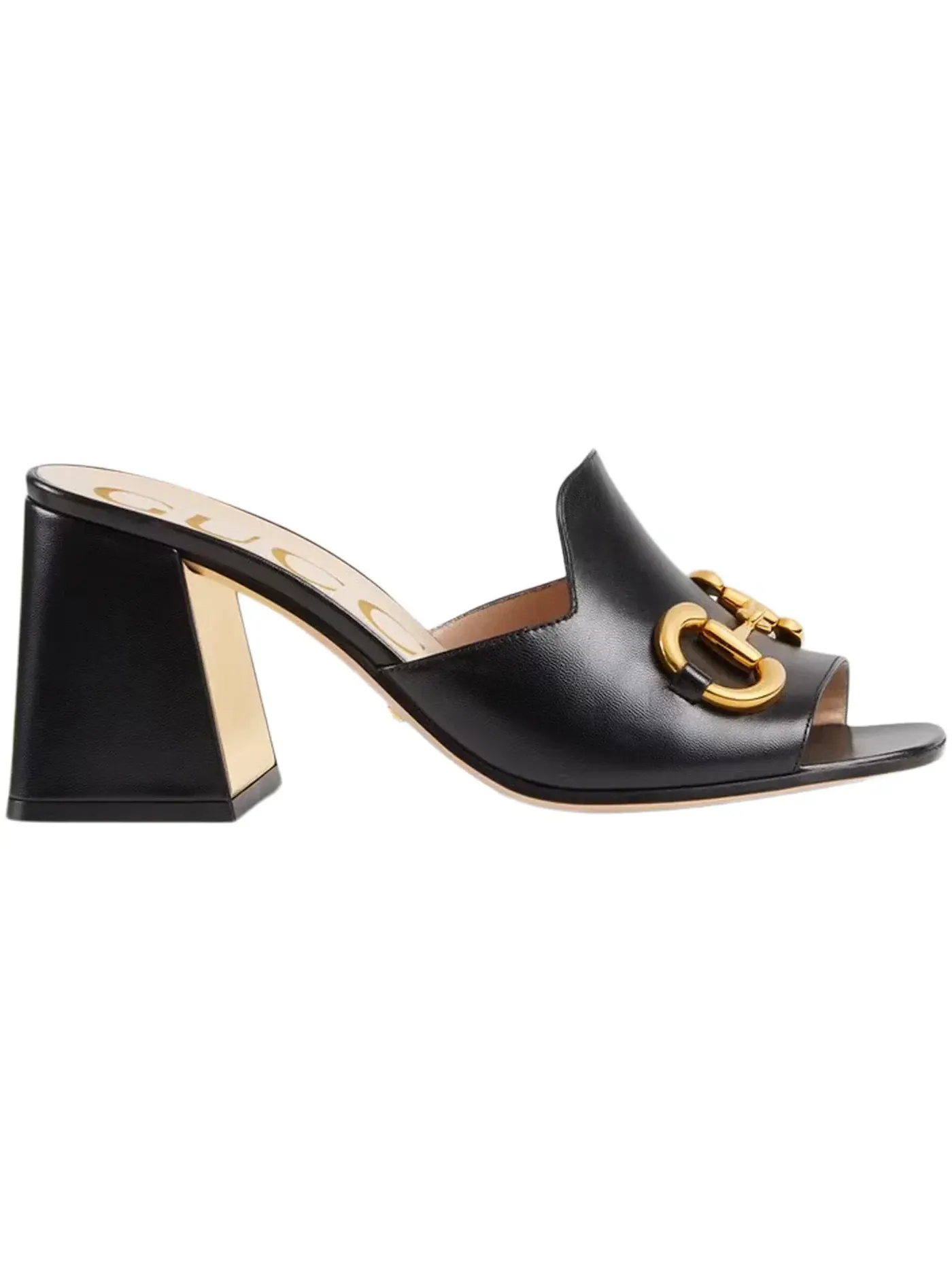 Босоножки женские Gucci Horsbit 75mm Heeled Sandal, на каблуке
