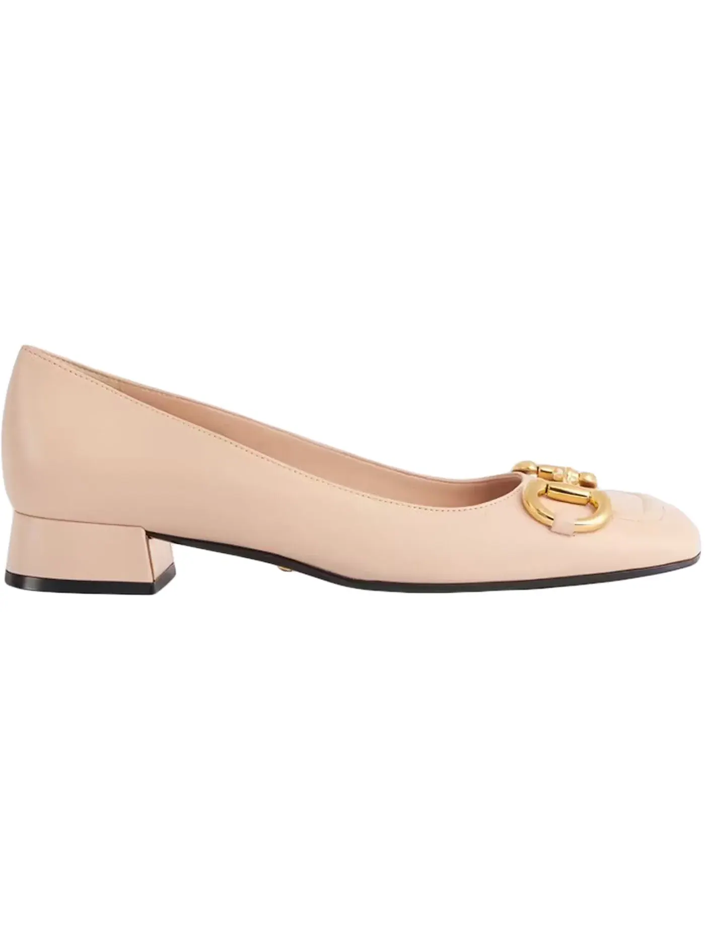 Балетки женские Gucci Horsebit Ballet Flat, кожаные, с фурнитурой Horsebit
