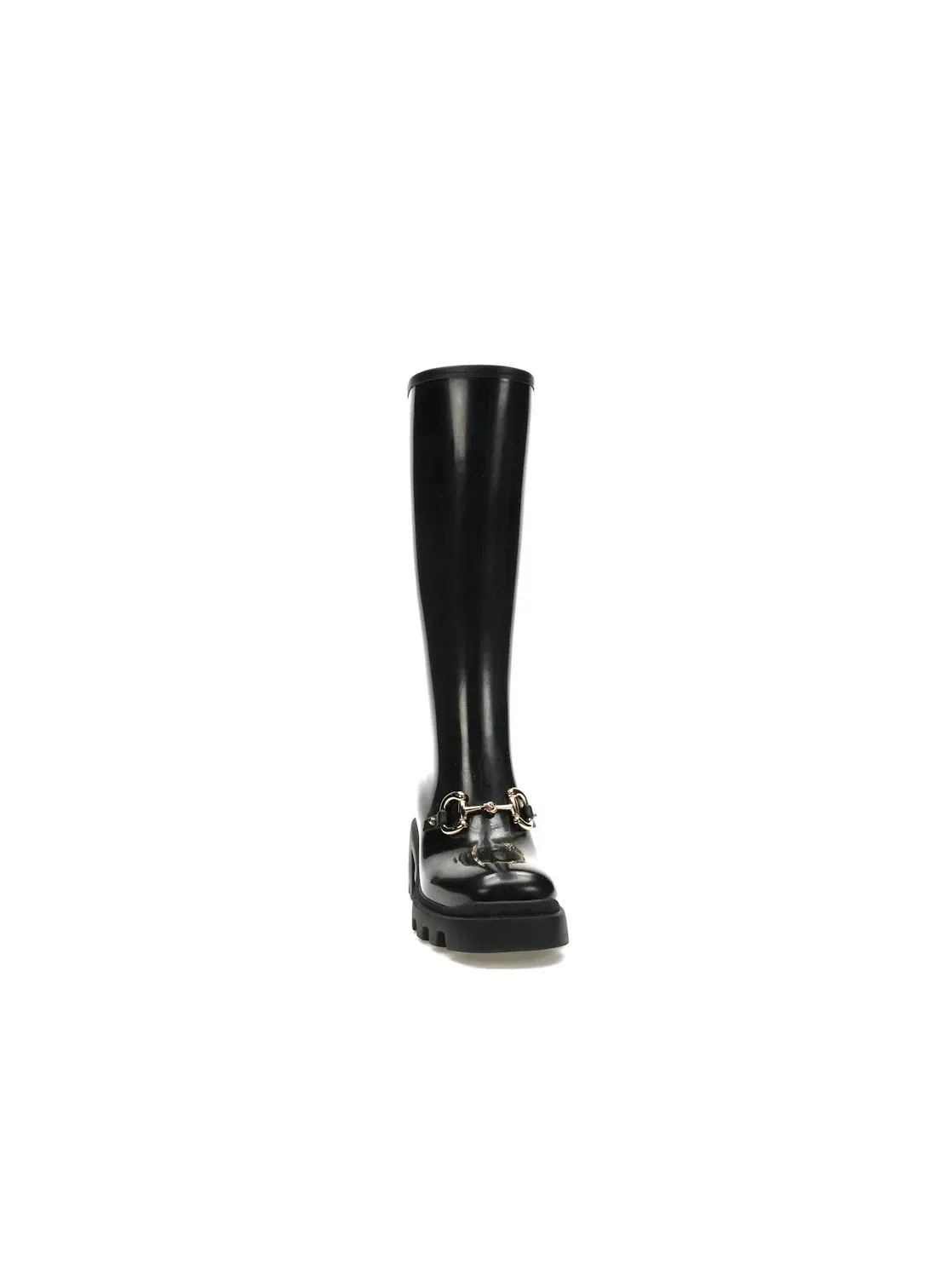 Сапоги женские Gucci Horsebit Knee-High Boot, с принтом Horsebit — изображение 2 из 4, черный
