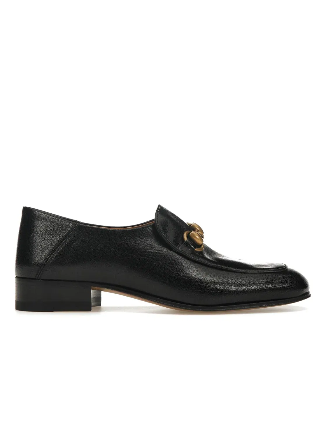 Лоферы женские Gucci Horsebit Slip On, с золотистой фурнитурой